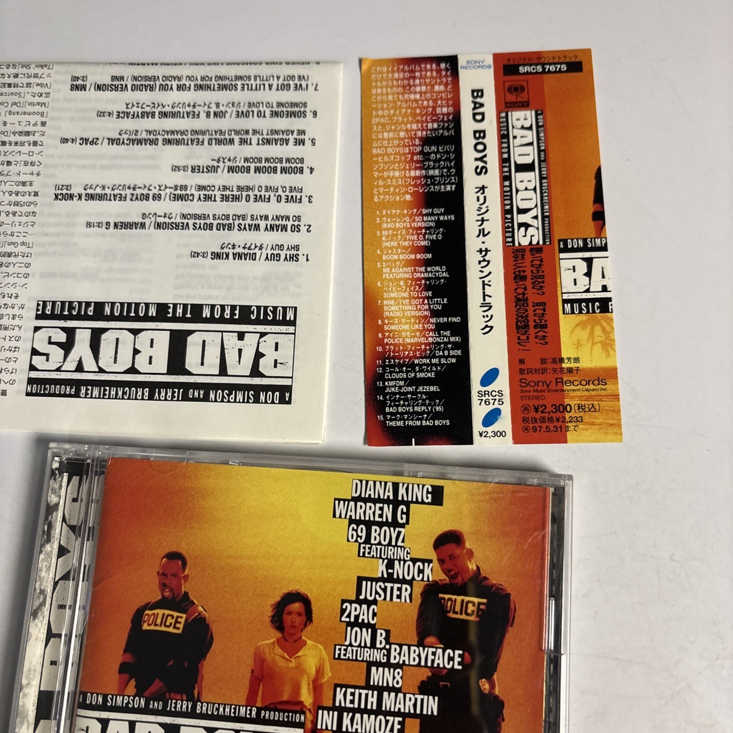 Bad Boys - Music From The Motion Picture (CD 1995) Japan obi SRCS 7675