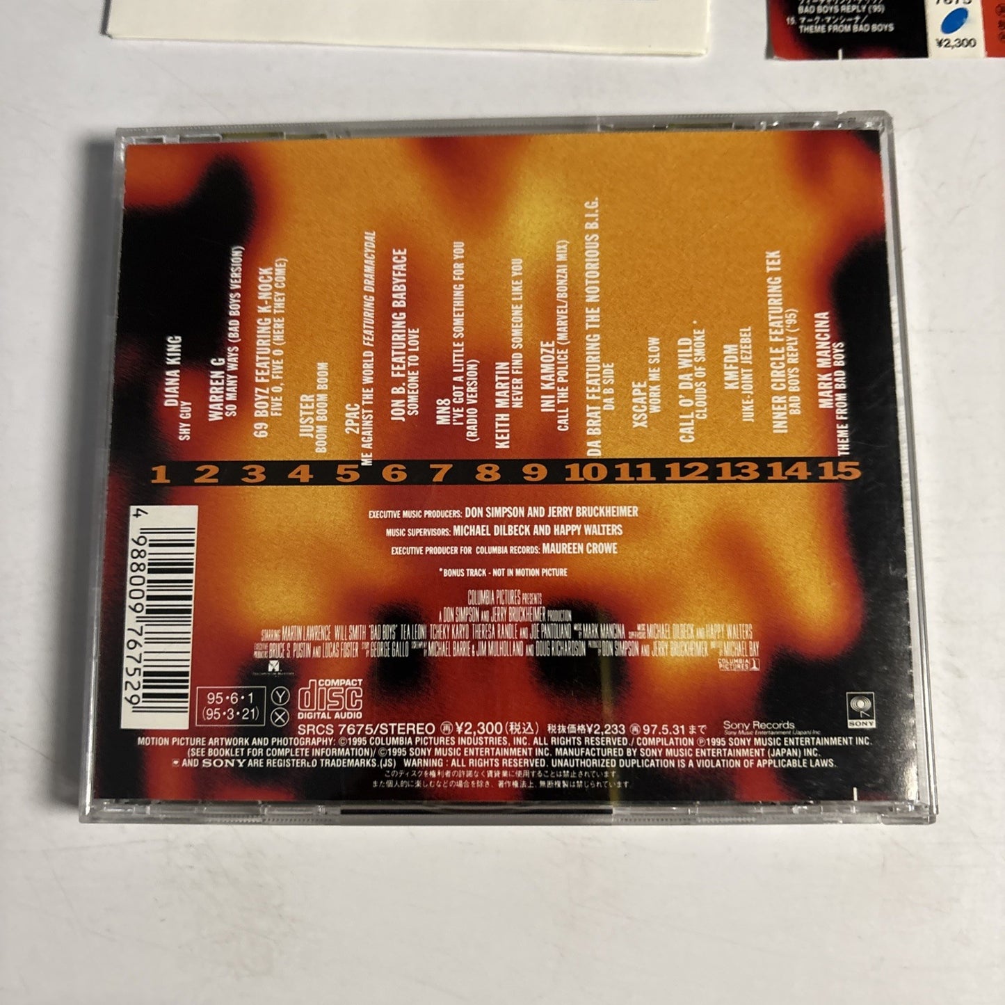 Bad Boys - Music From The Motion Picture (CD 1995) Japan obi SRCS 7675