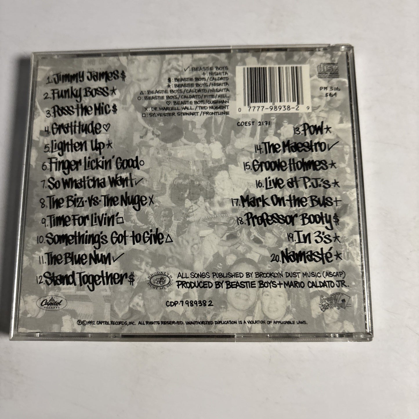 Beastie Boys – Check Your Head (CD, 1995) Europe CDP 7 98938 2