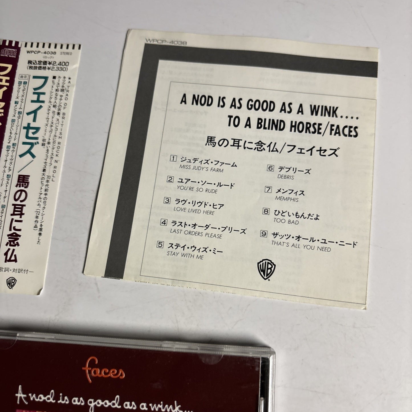 Faces – A Nod Is As Good As A Wink... To A Blind Horse (CD, 1991) Japan obi