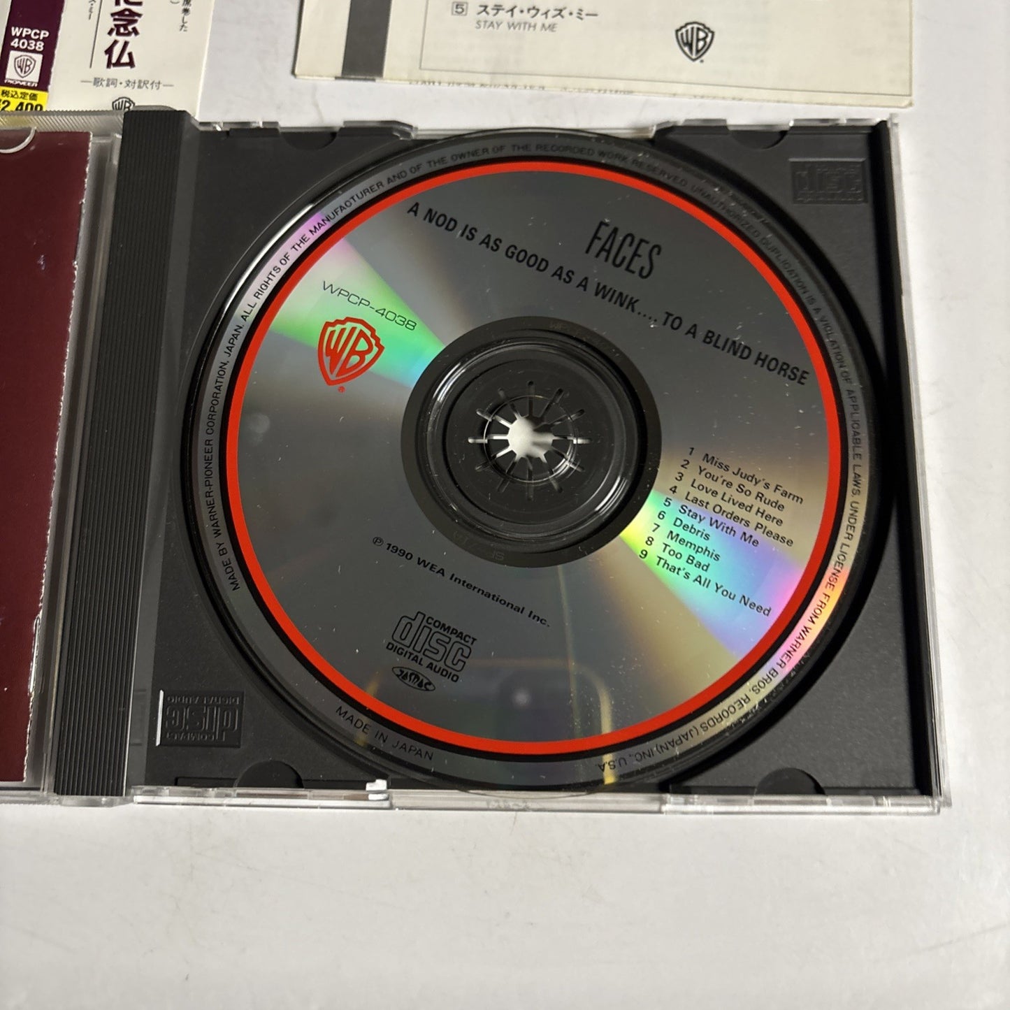 Faces – A Nod Is As Good As A Wink... To A Blind Horse (CD, 1991) Japan obi