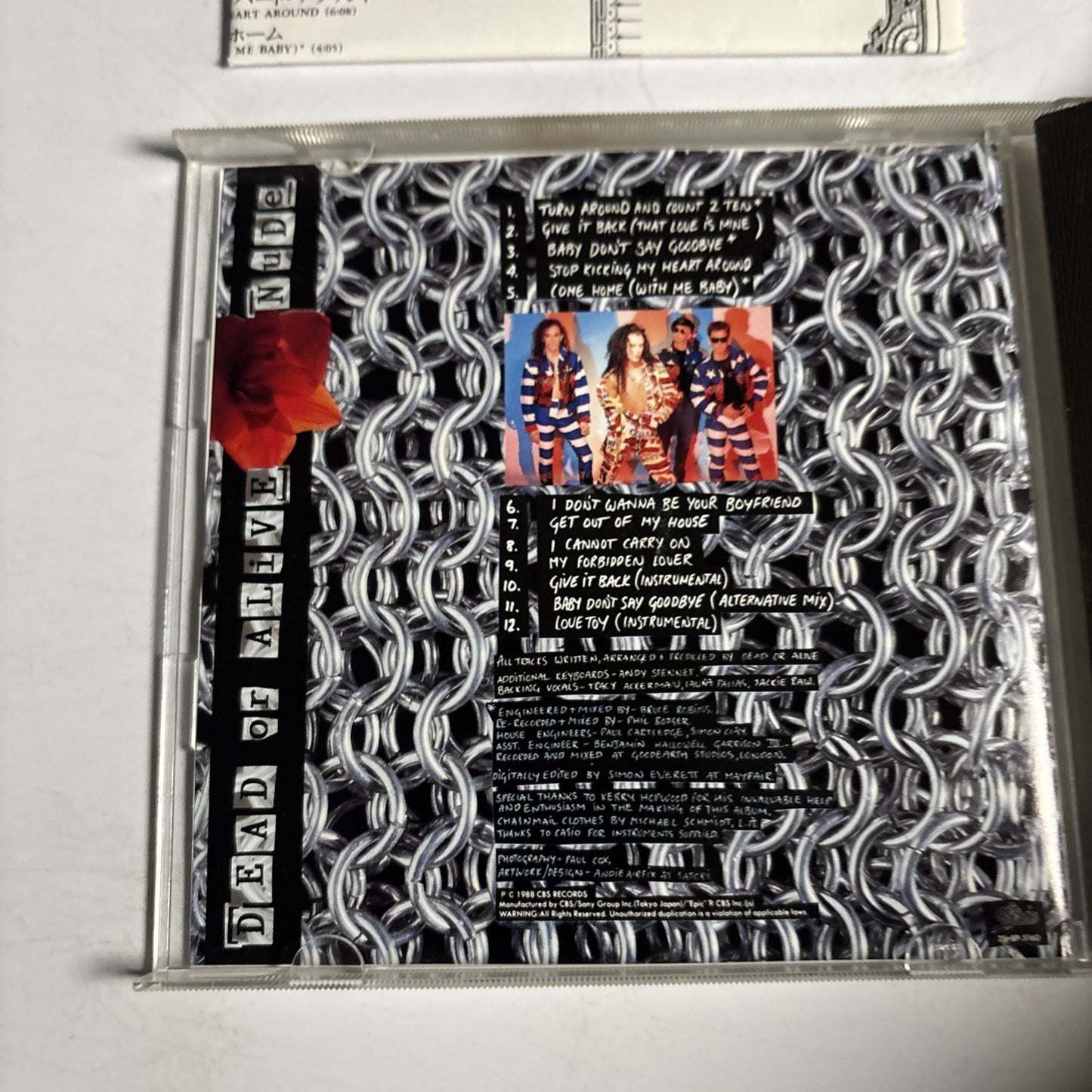 Dead Or Alive – Nude (CD, 1988) Japan Bonus Track 25・8P-5160
