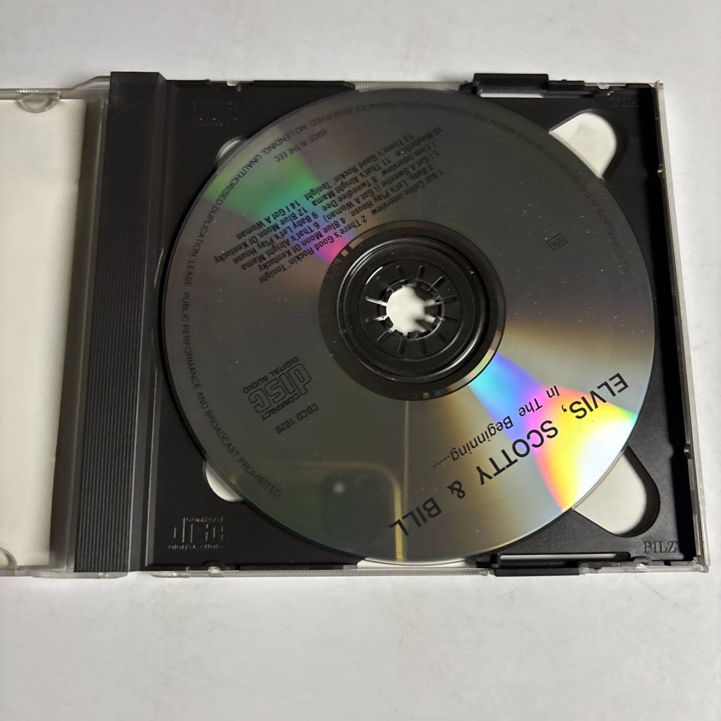 Elvis Presley, Scotty Moore, Bill Black – In The Beginning (CD, 1992) CDCD 1020