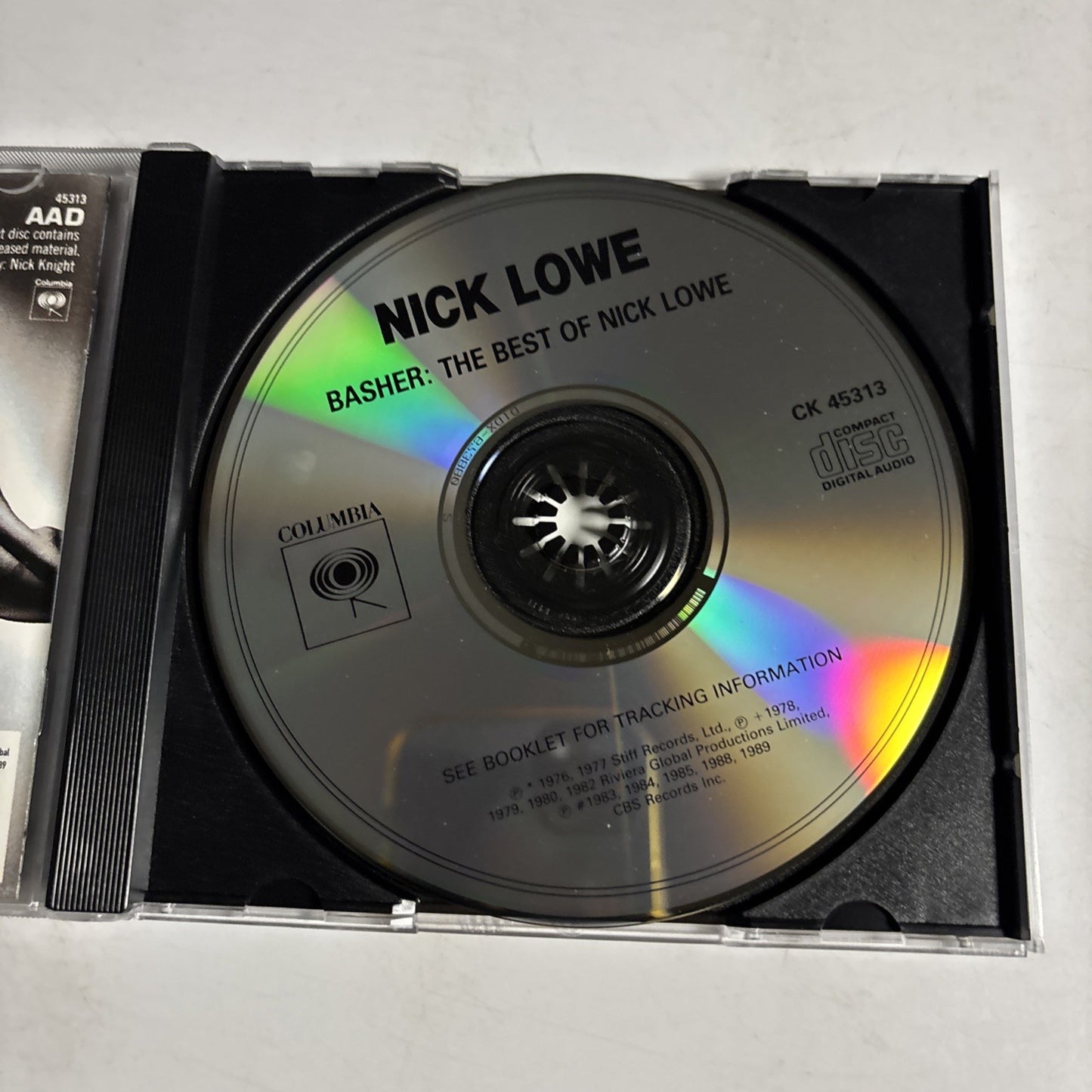 Nick Lowe – Basher: The Best Of Nick Lowe (CD, 1989)  US CK 45313