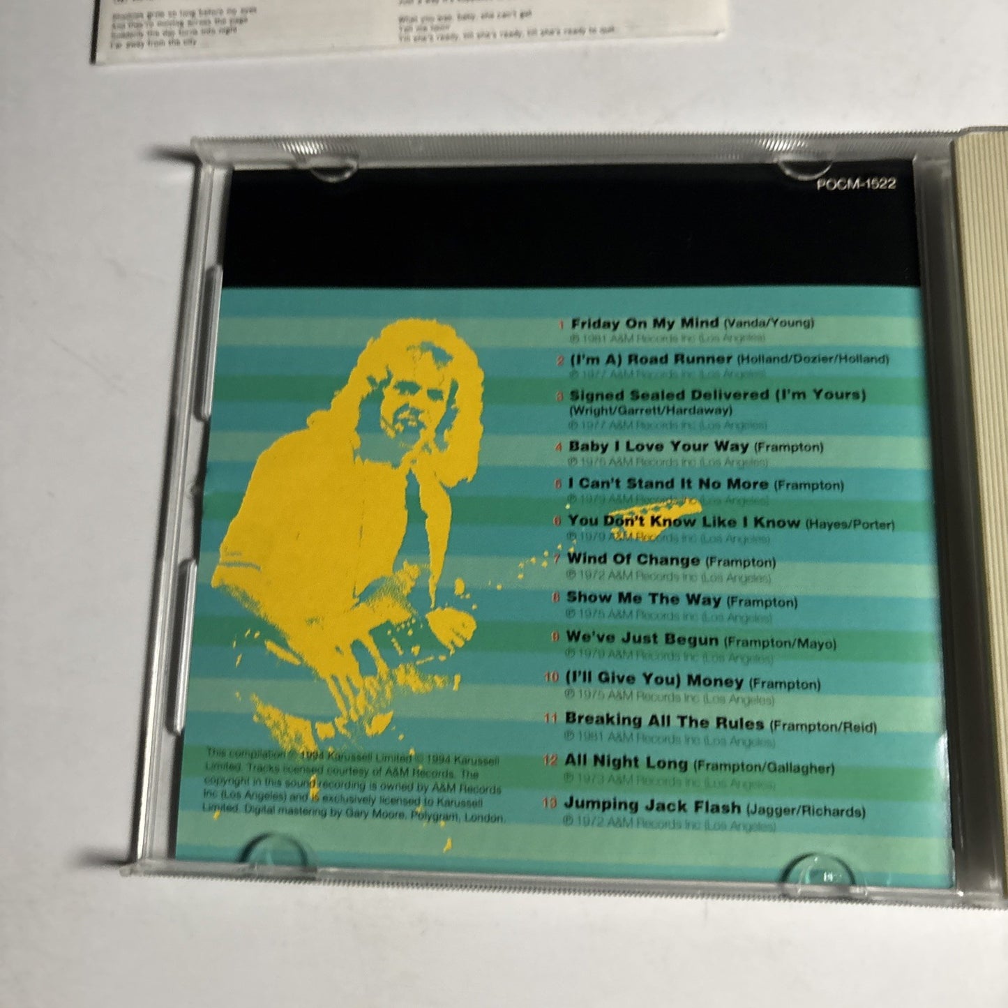 Peter Frampton – Shows The Way (CD, 1994) Japan POCM-1522