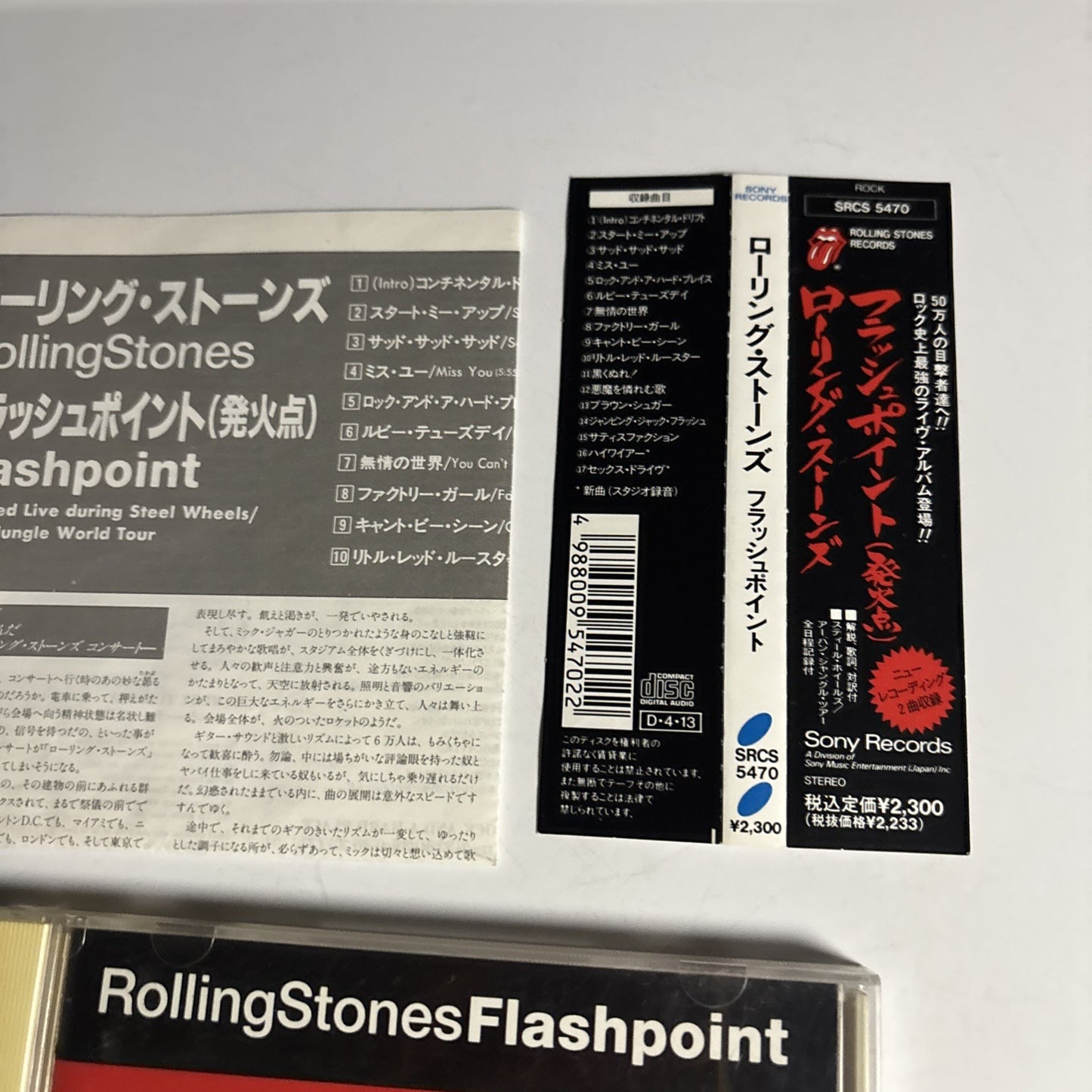 The Rolling Stones – Flashpoint (CD, 1991) Japan obi SRCS 5470