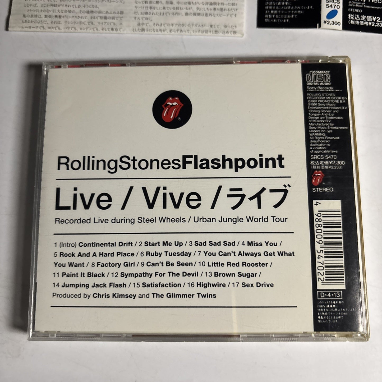 The Rolling Stones – Flashpoint (CD, 1991) Japan obi SRCS 5470