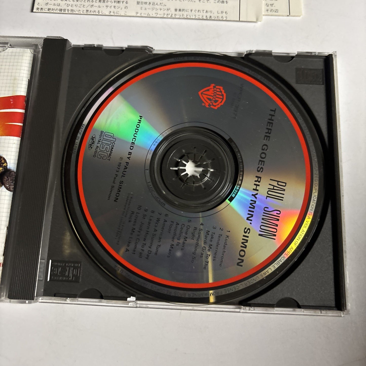 Paul Simon – There Goes Rhymin' Simon (CD, 1990) Japan WPCP-3971