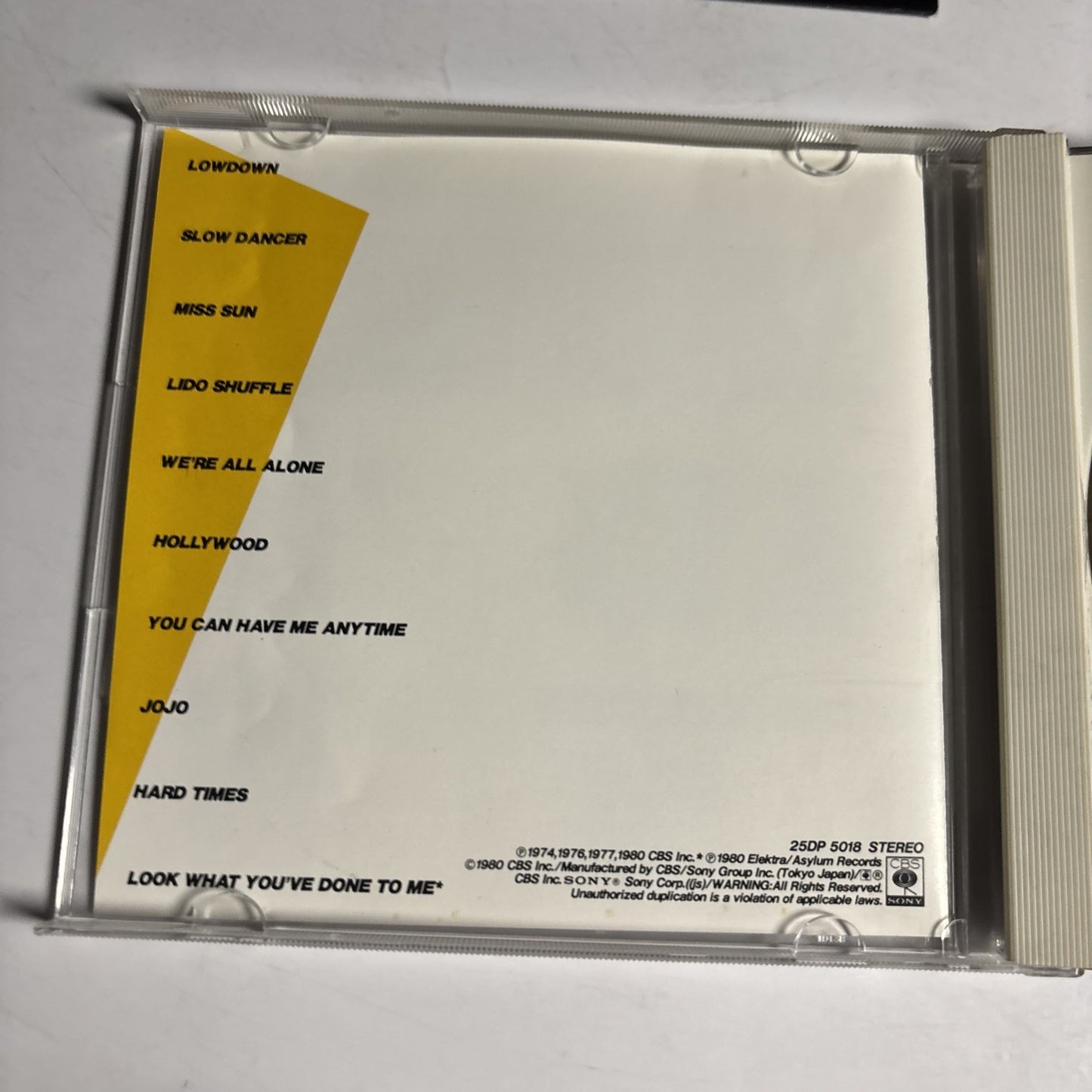 Boz Scaggs – Hits! (CD, 1988) Japan 25DP 5018