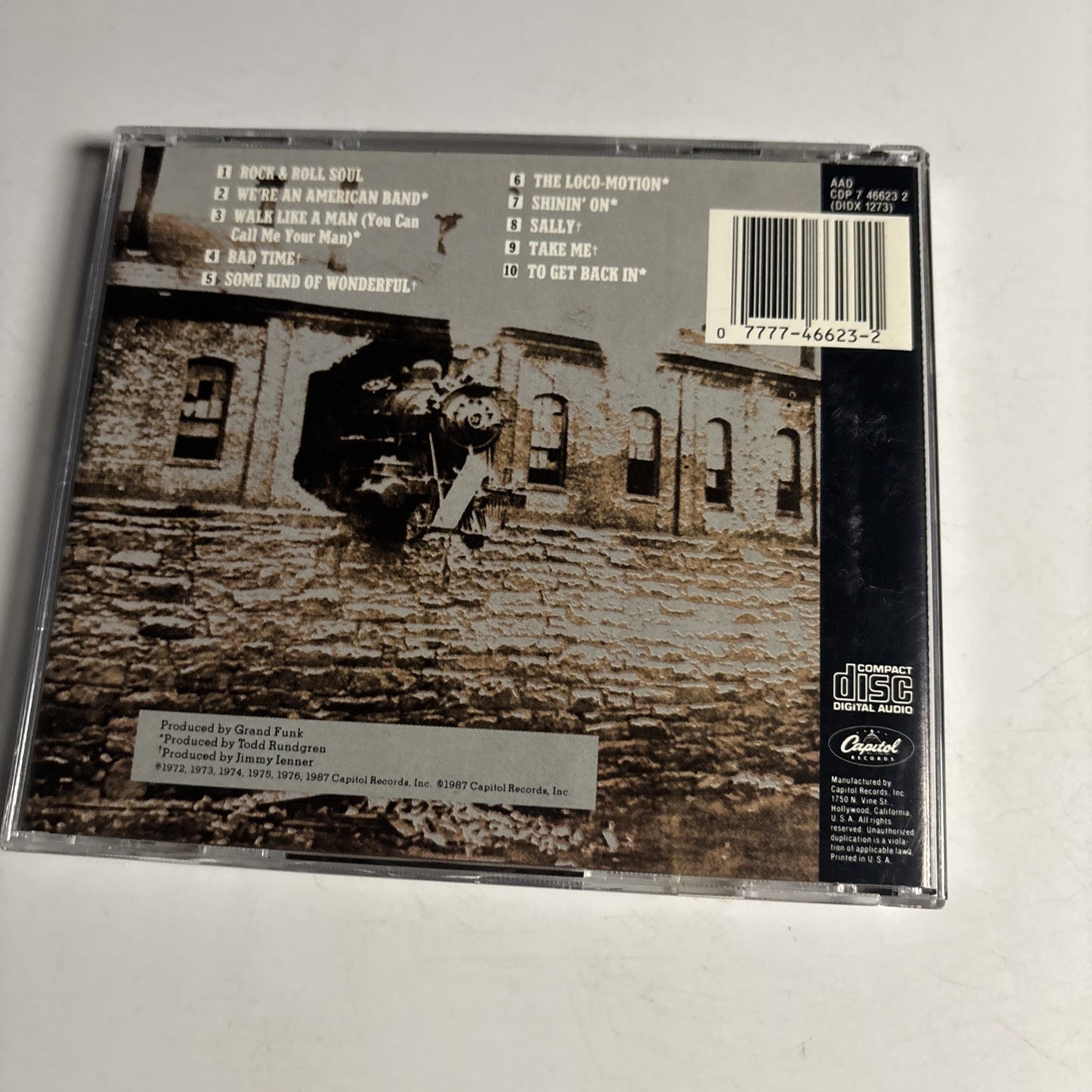 Grand Funk Railroad – Grand Funk Hits (CD, 1987) US CDP 7 46623 2