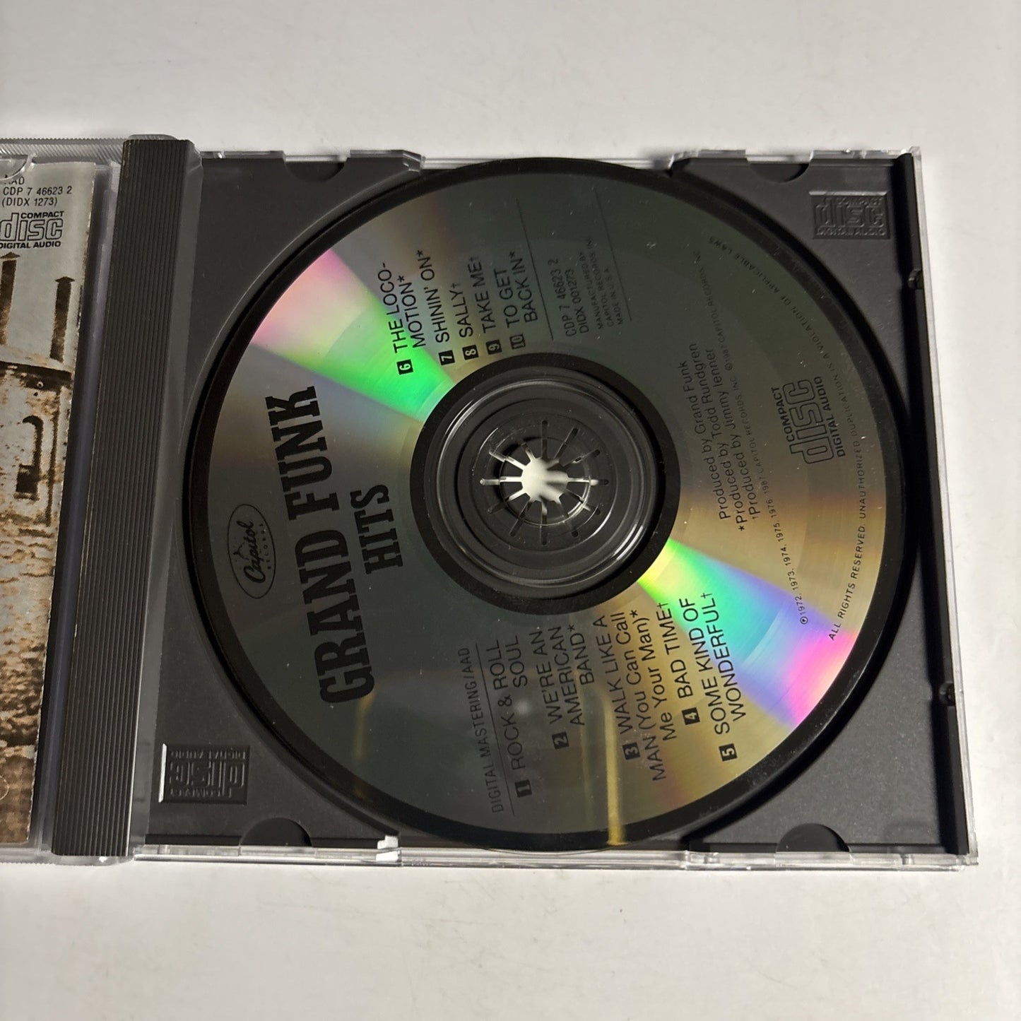 Grand Funk Railroad – Grand Funk Hits (CD, 1987) US CDP 7 46623 2