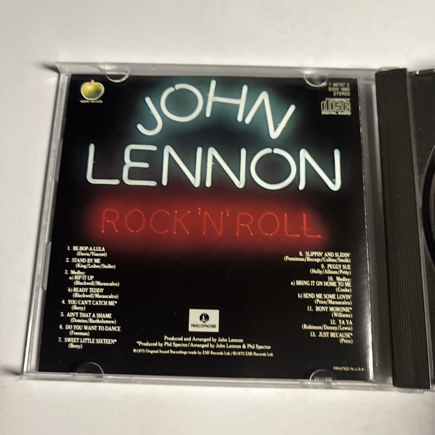 John Lennon – Rock 'N' Roll (CD, 1992) US CDP 7 46707 2