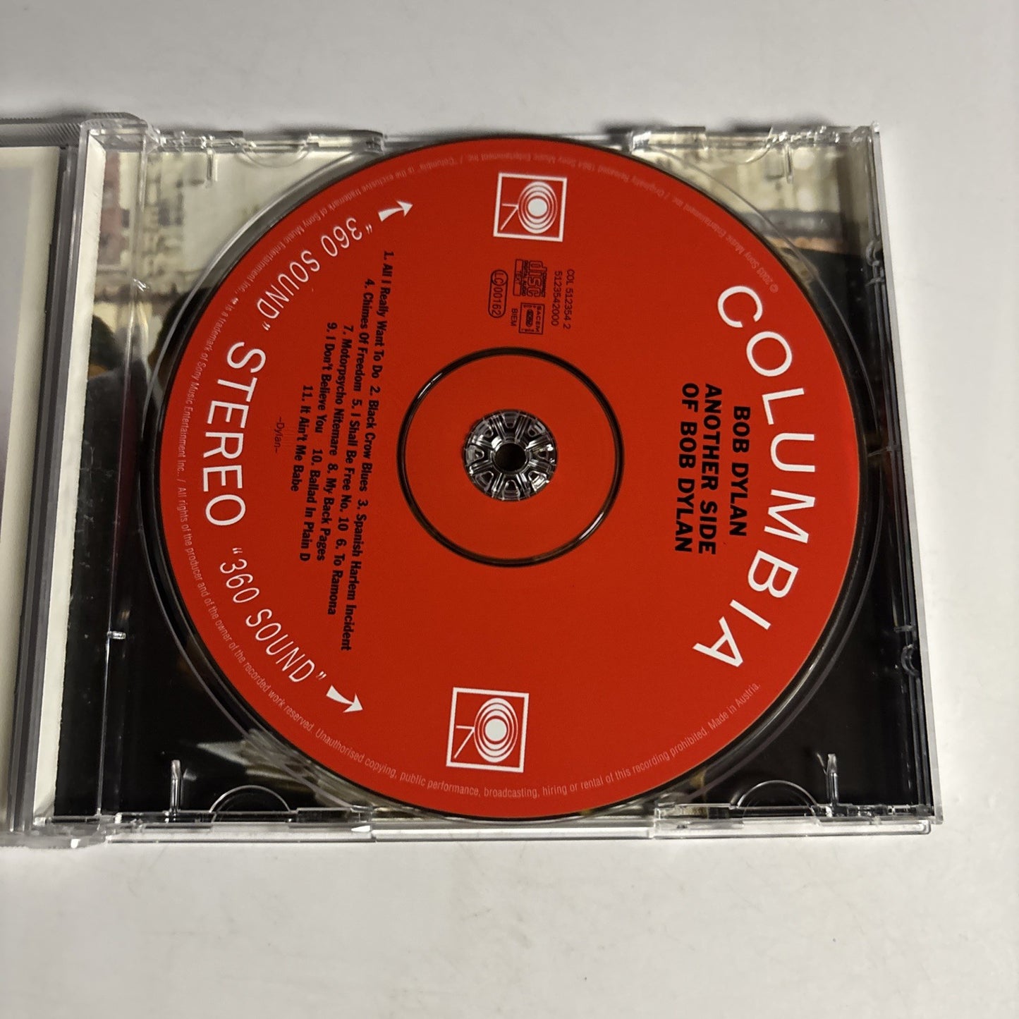 Bob Dylan – Another Side Of Bob Dylan (CD, 2004) Europe COL 512354 2