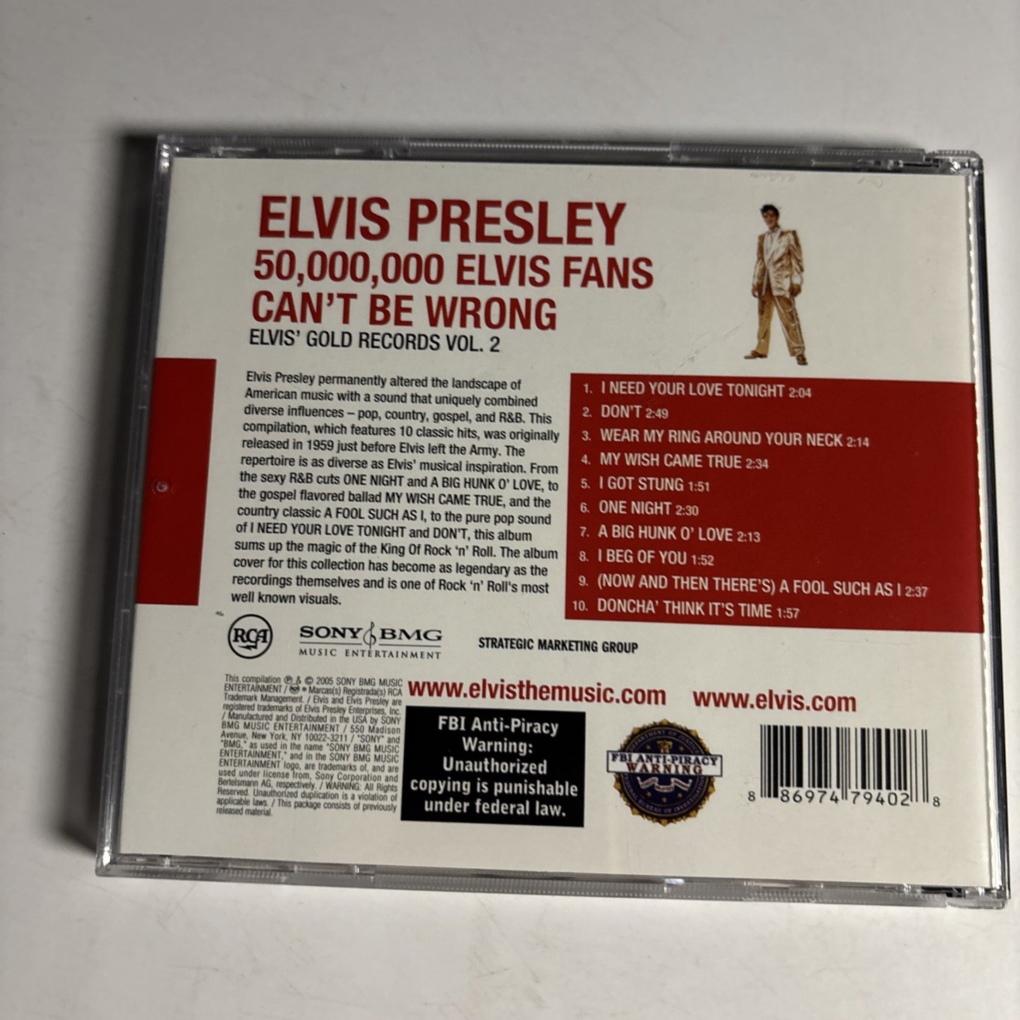 Elvis Presley – 50,000,000 Elvis Fans Can't Be Wrong Vol 2 (CD, 2009)