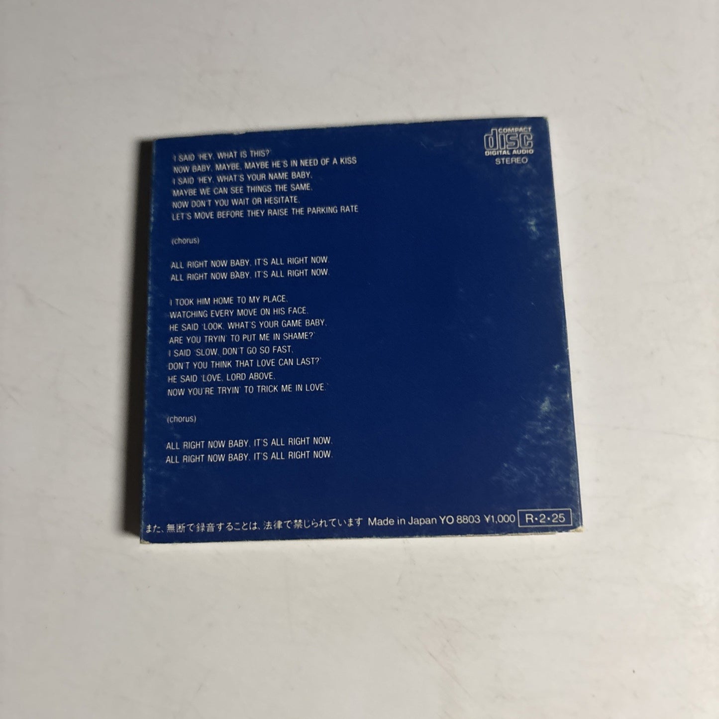 Pepsi & Shirlie – All Right Now (CD, 1988) Japan 3" Disc P10P 30002