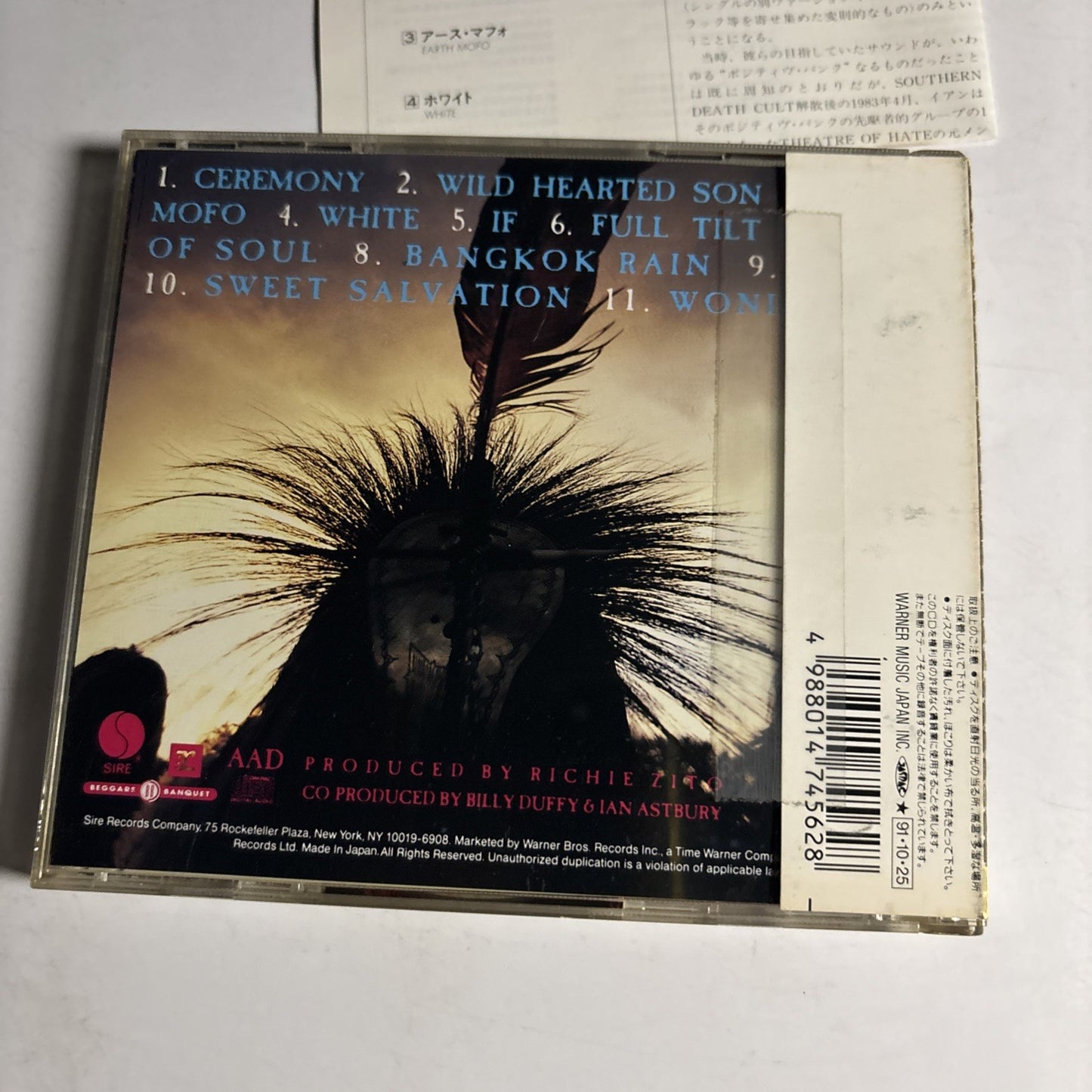 The Cult – Ceremony (CD, 1991) Japan WPCP-4562