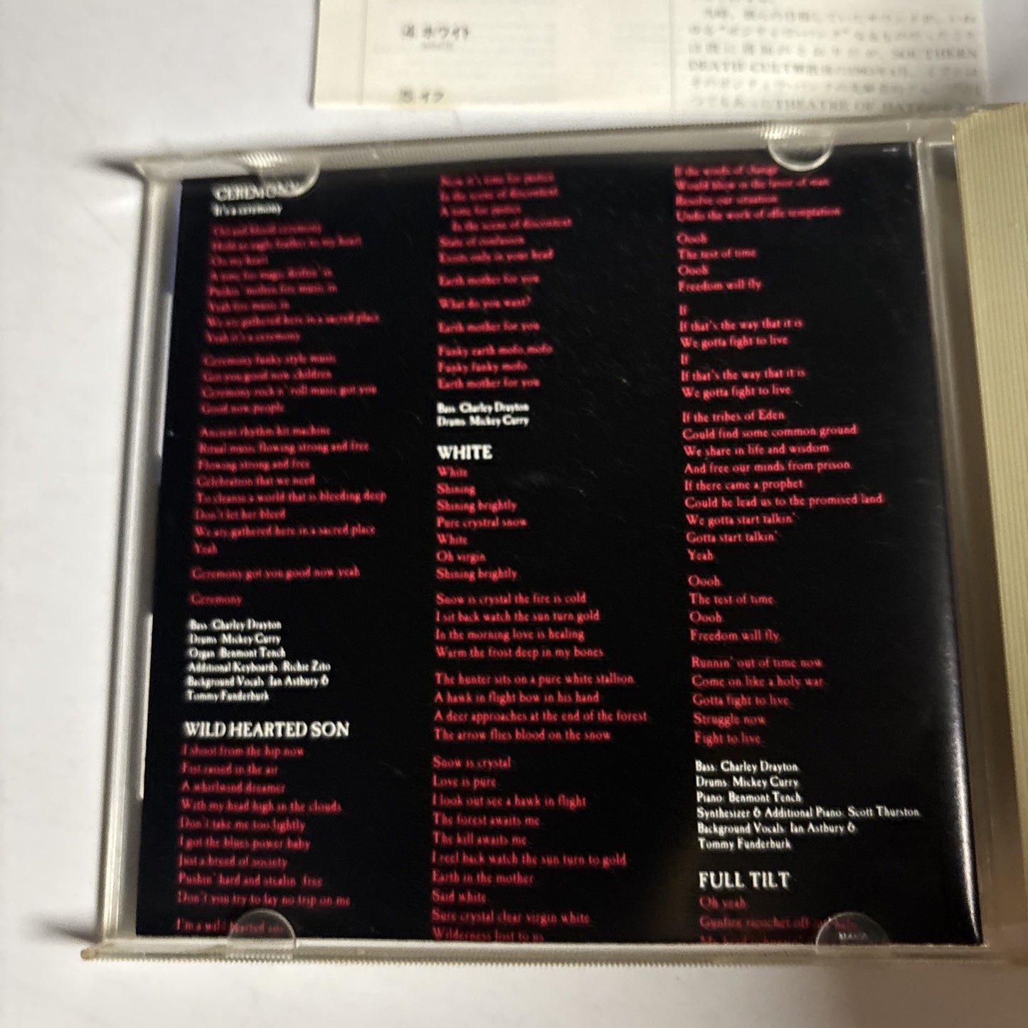 The Cult – Ceremony (CD, 1991) Japan WPCP-4562