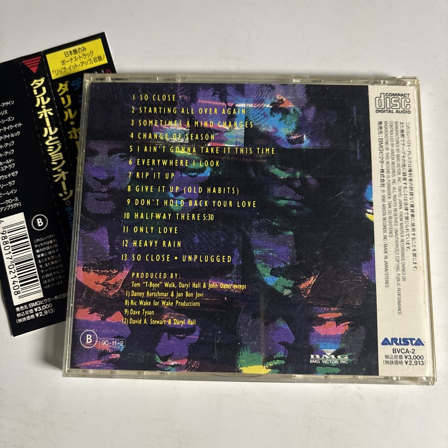 Daryl Hall & John Oates – Change Of Season (CD, 1990) Japan obi BVCA-2