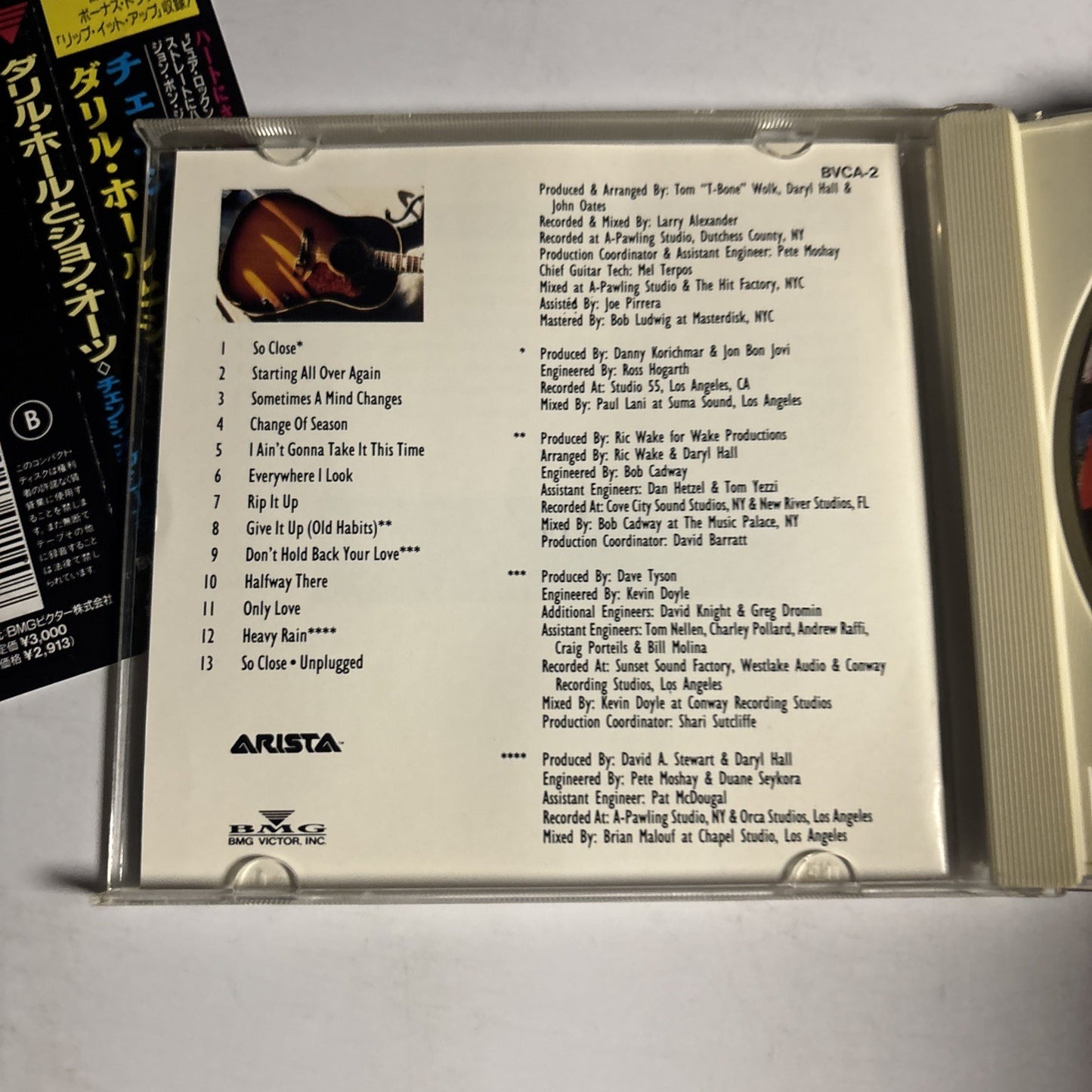 Daryl Hall & John Oates – Change Of Season (CD, 1990) Japan obi BVCA-2