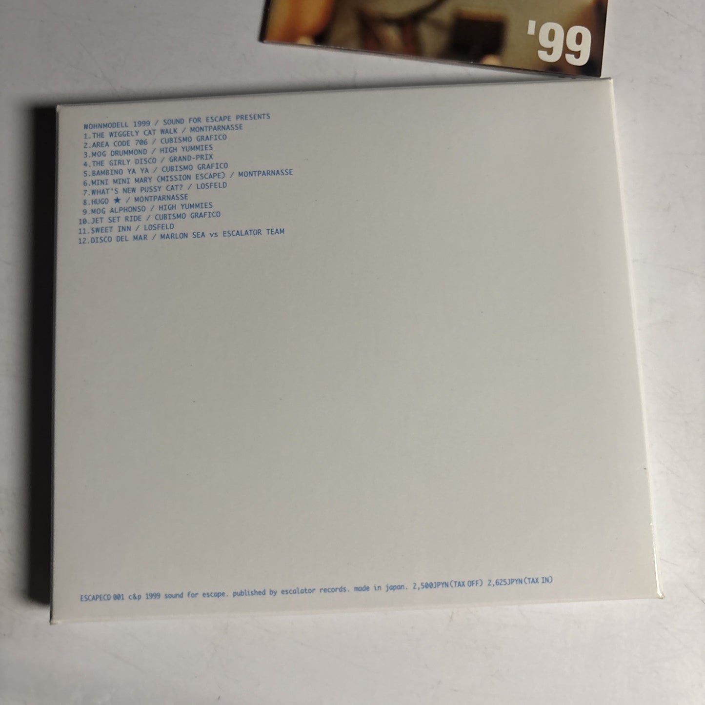 Sound For Escape Presents Wohnmodell 1999 (CD, 1999) Japan ESCAPECD 001 Digipak