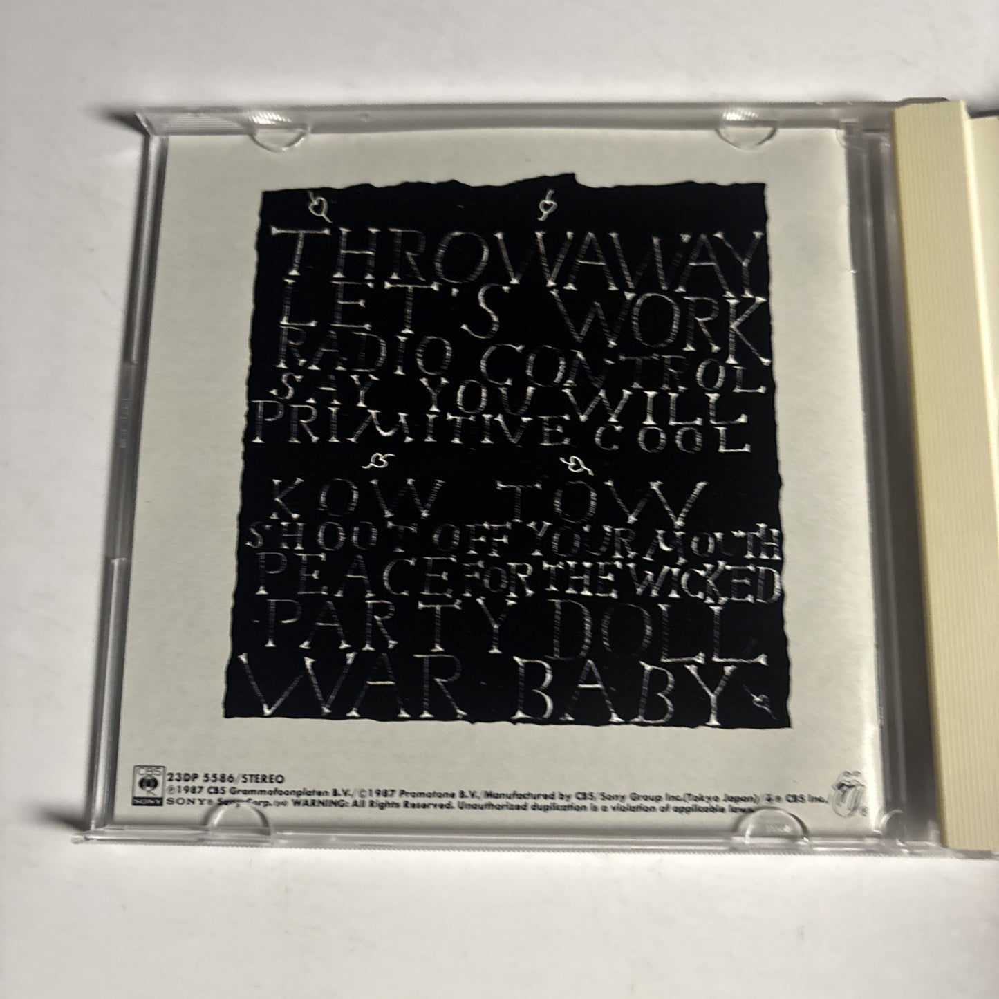 Mick Jagger – Primitive Cool (CD, 1989) Japan 23DP 5586