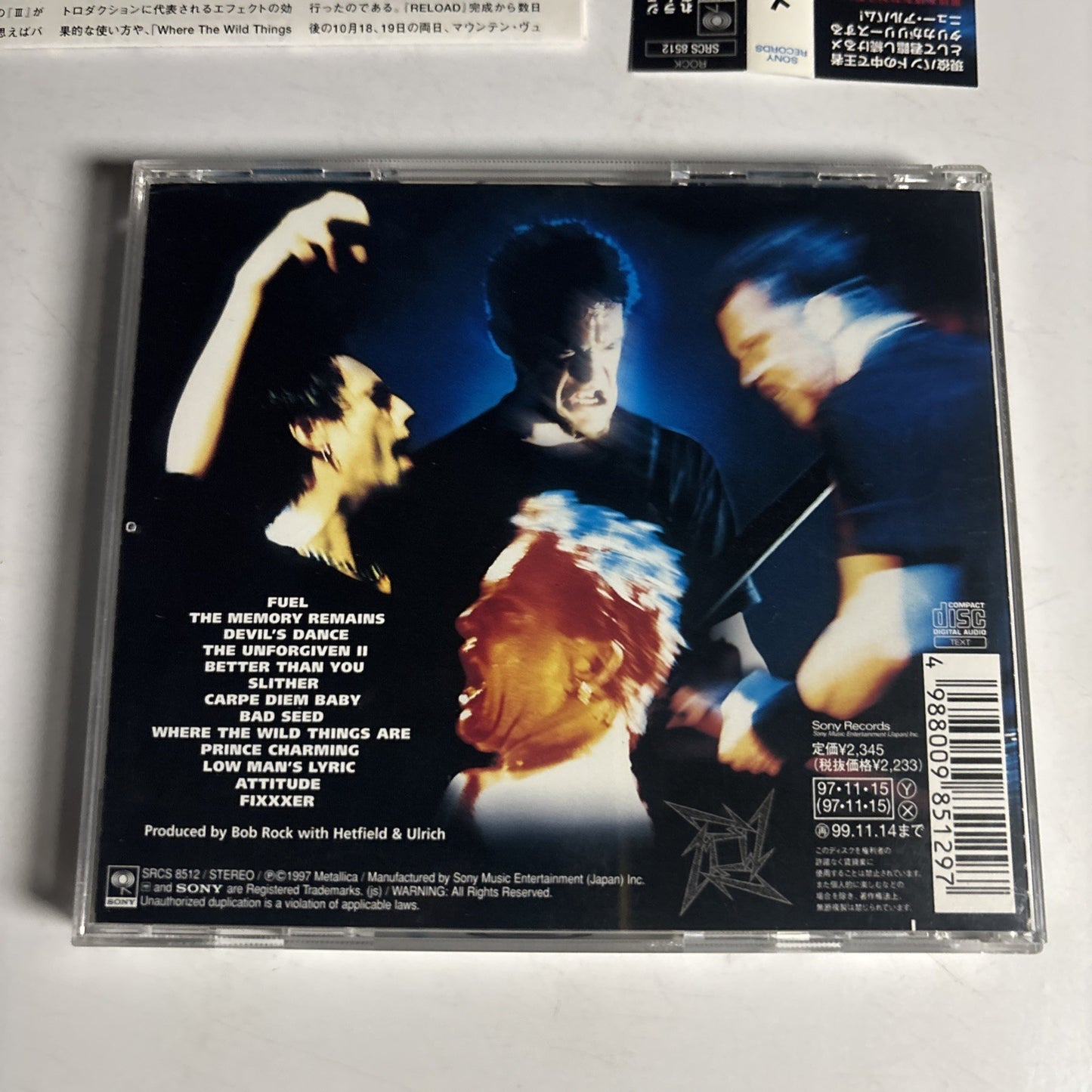 Metallica – Reload (CD, 1997) Japan obi SRCS 8512