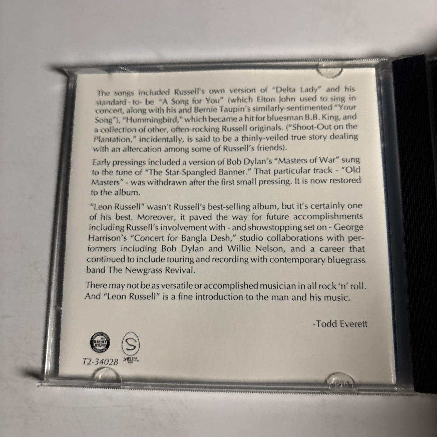Leon Russell – Leon Russell (CD, 1995) US T2-34028