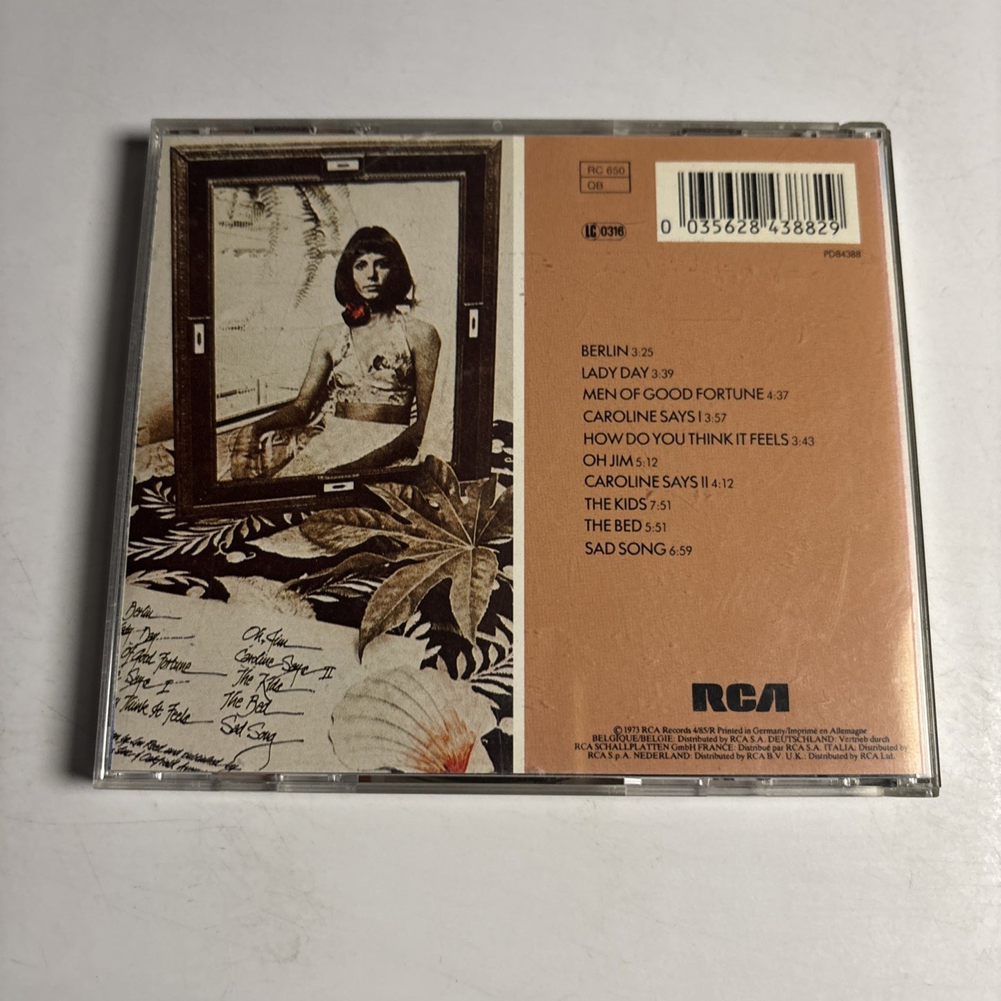Lou Reed – Berlin (CD, 1985) UK & Europe PD84388