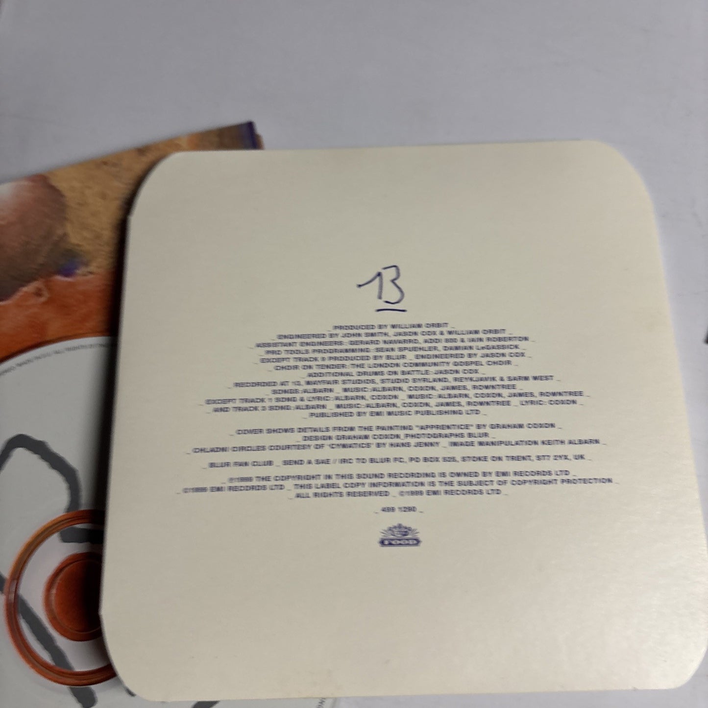 Blur – 13 (CD, 1999) UK & Europe Limited Edition Box 499 1290.