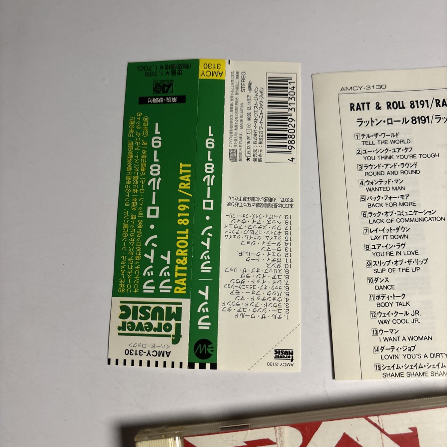 Ratt – Ratt & Roll 81 91 (CD, 1997) Japan obi AMCY-3130