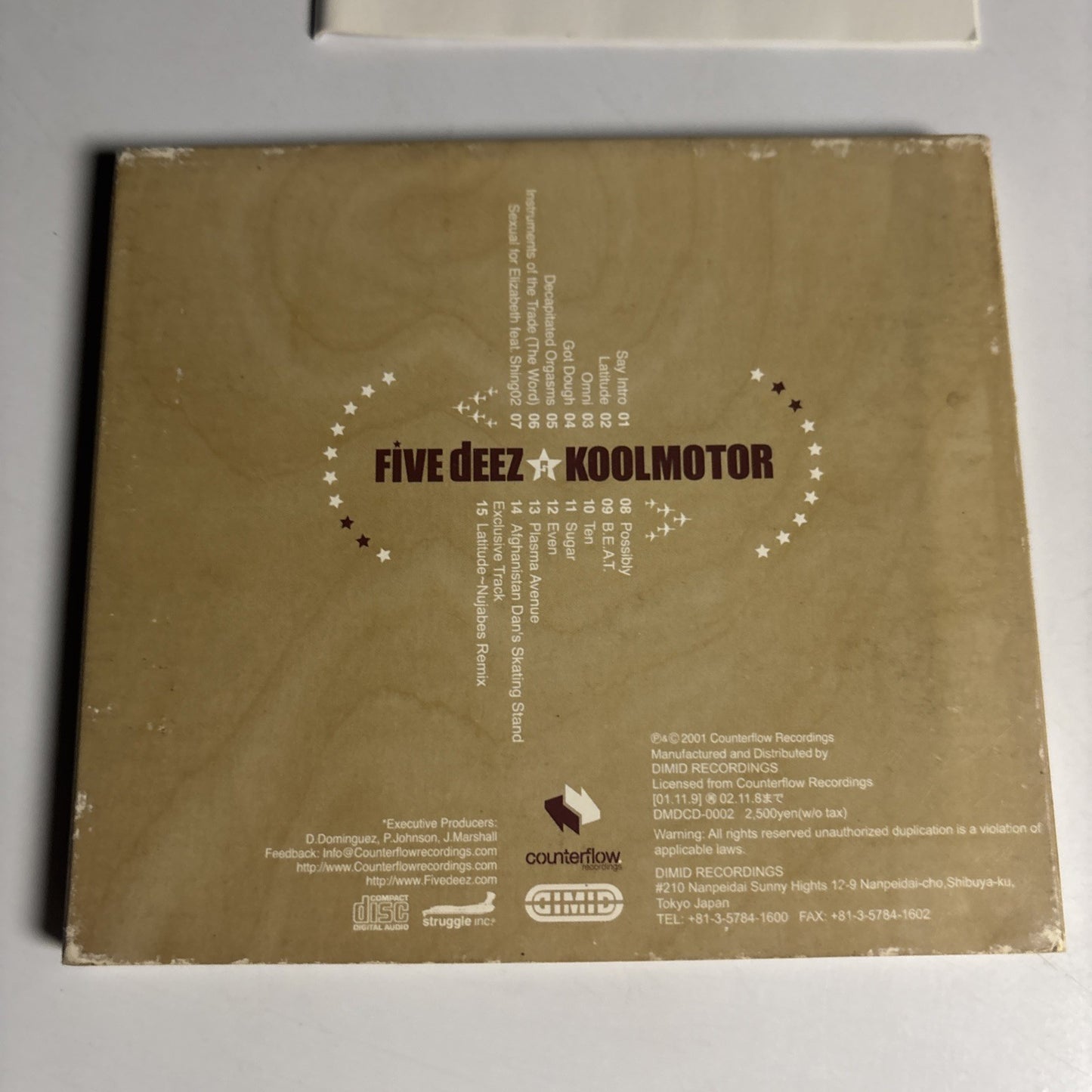 Five Deez – Koolmotor (CD, 2001) Japan Digipak DMDCD-0002