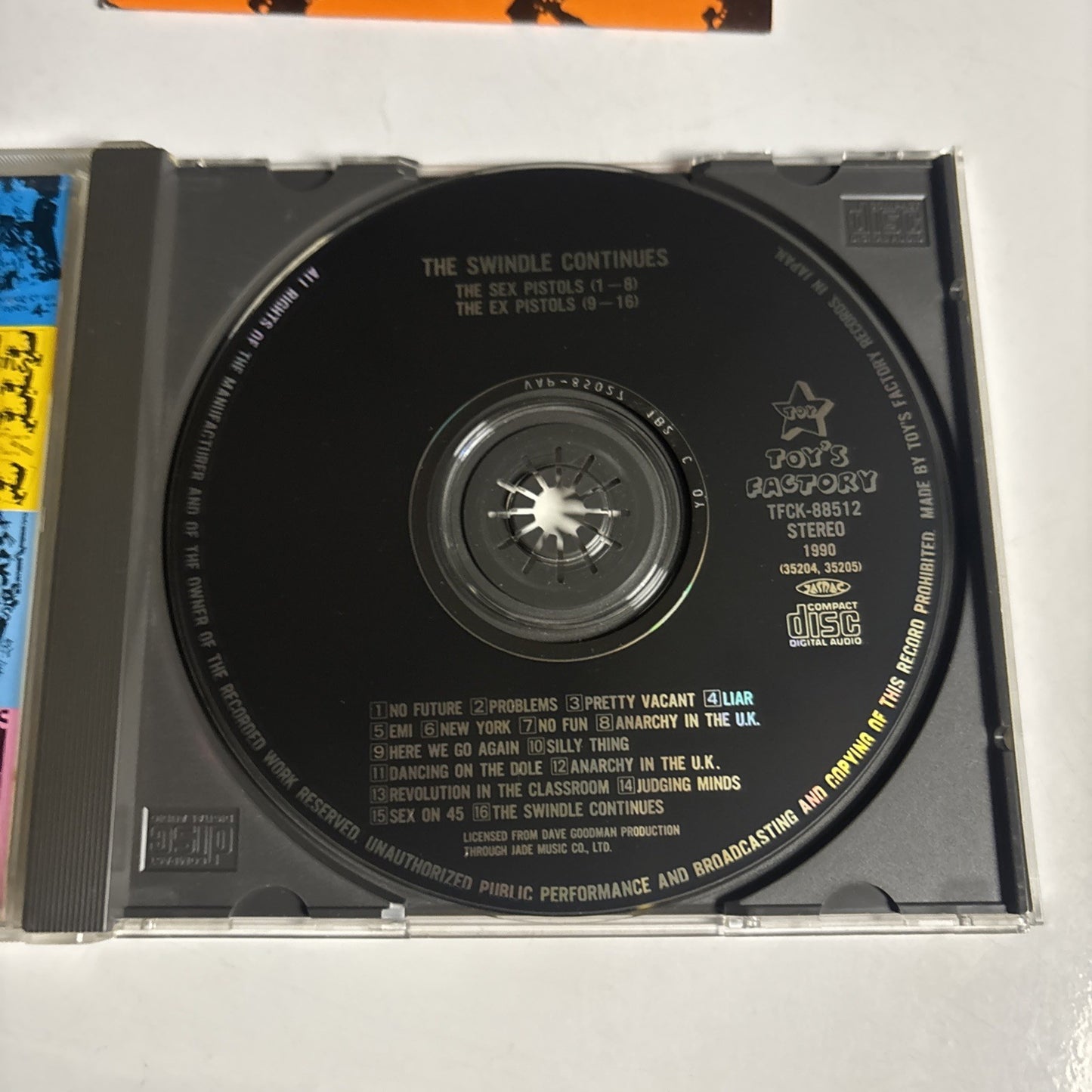 Sex Pistols, The Ex Pistols – The Swindle Continues (CD, 1990) Japan TFCK-88512