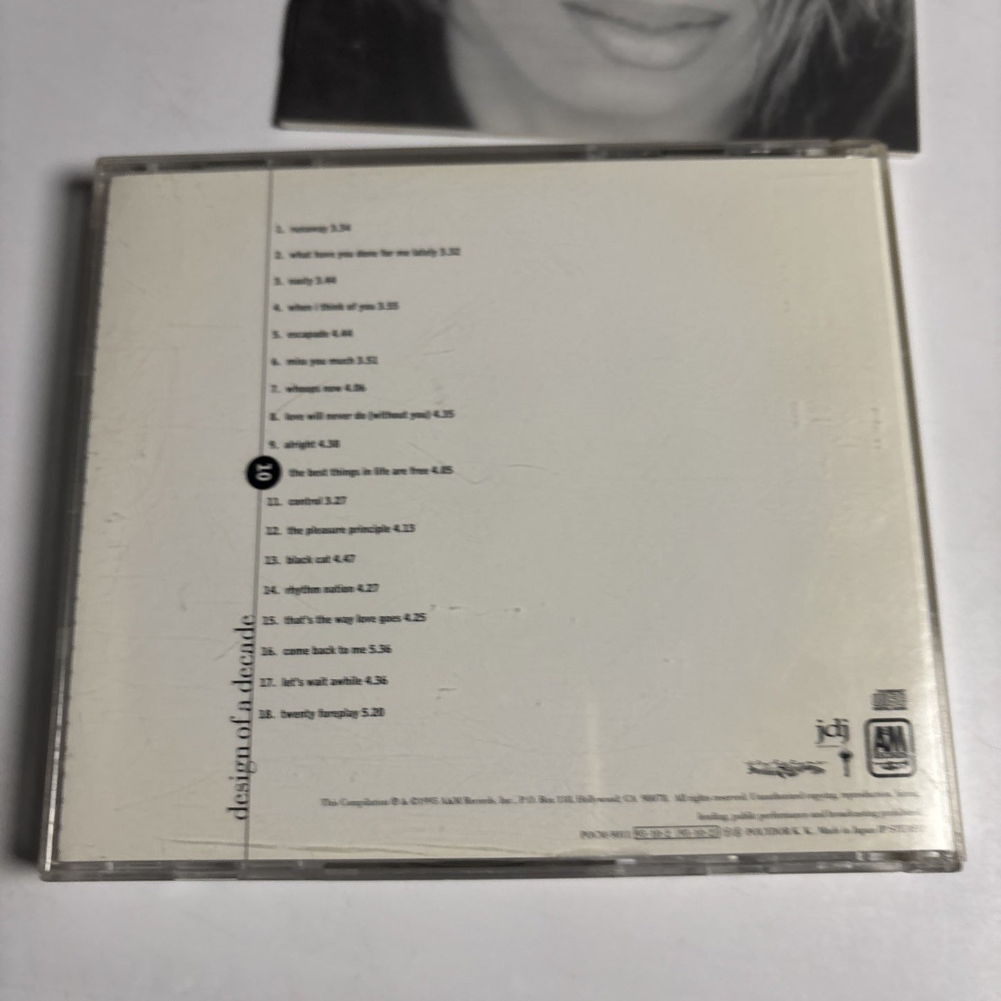 Janet Jackson – Design Of A Decade 1986 / 1996 (CD, 1995) Japan POCM-9011
