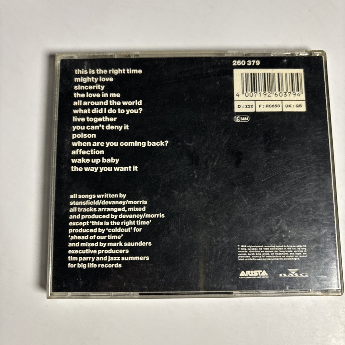 Lisa Stansfield – Affection (CD, 1989) Europe 260 379