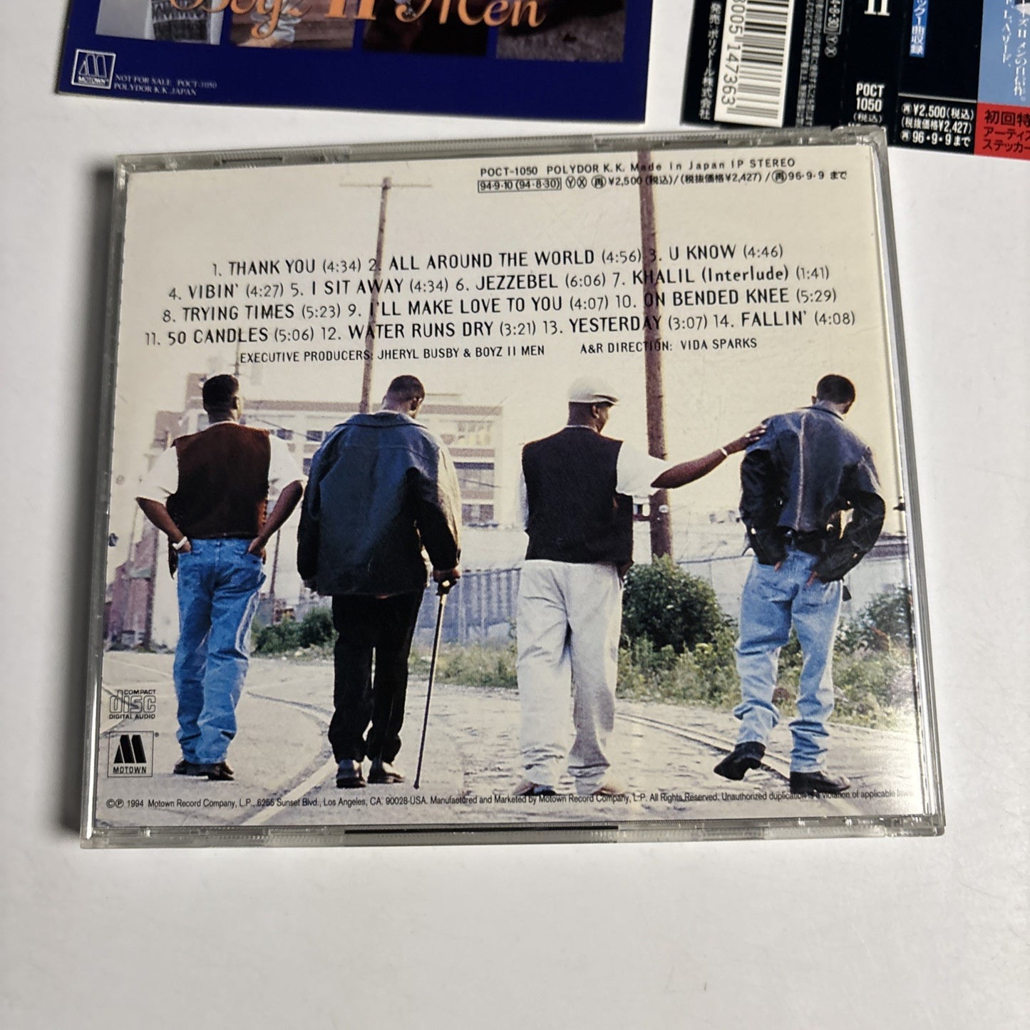 Boyz II Men – II (CD, 1994) Japan Bonus Track Obi Sticker POCT-1050