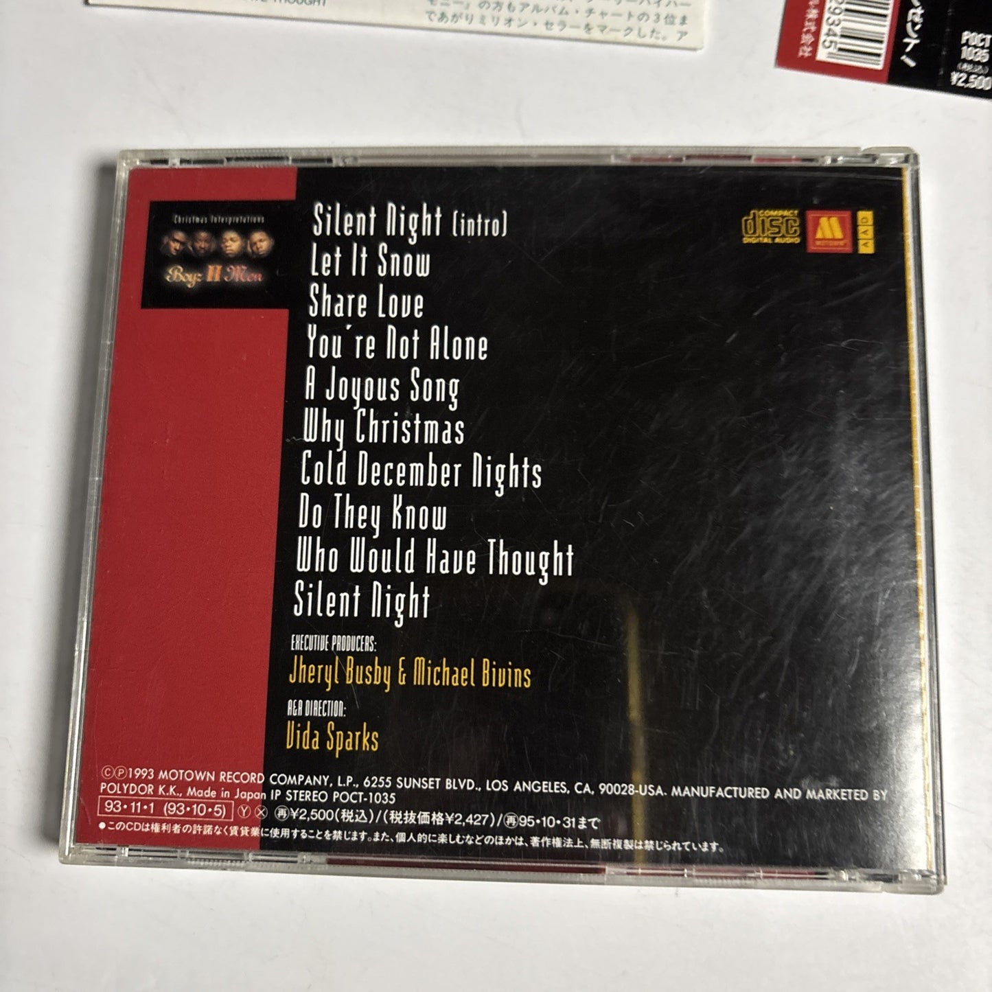 Boyz II Men – Christmas Interpretations (CD, 1993) Japan obi POCT-1035