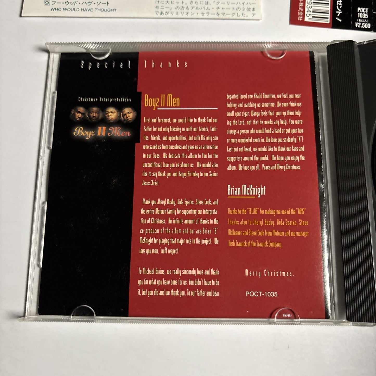 Boyz II Men – Christmas Interpretations (CD, 1993) Japan obi POCT-1035