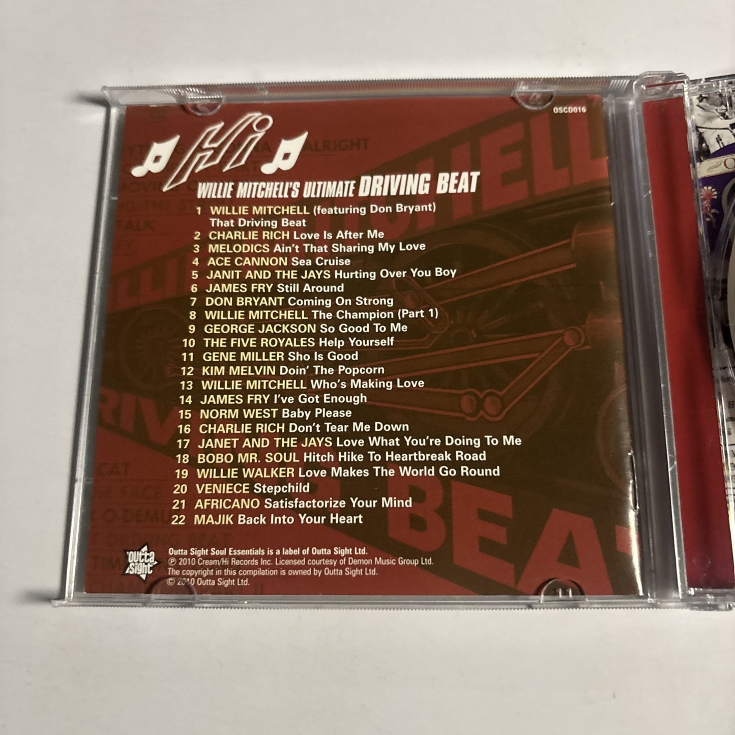 Say Hi To Northern Soul [Willie Mitchell's Ultimate Driving Beat] (CD, 2010) UK