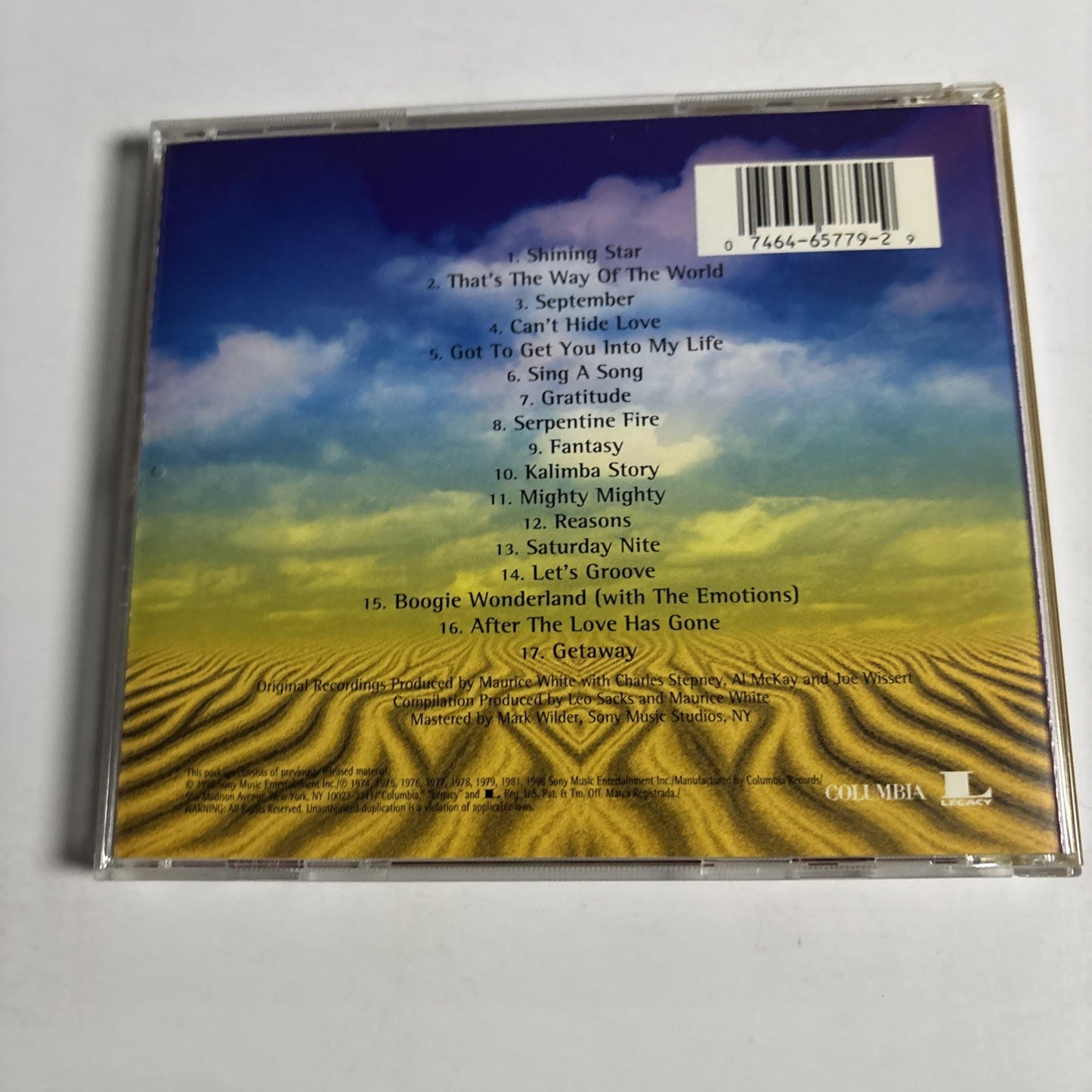 Earth, Wind & Fire – Greatest Hits (CD, 1998) US CK 65779