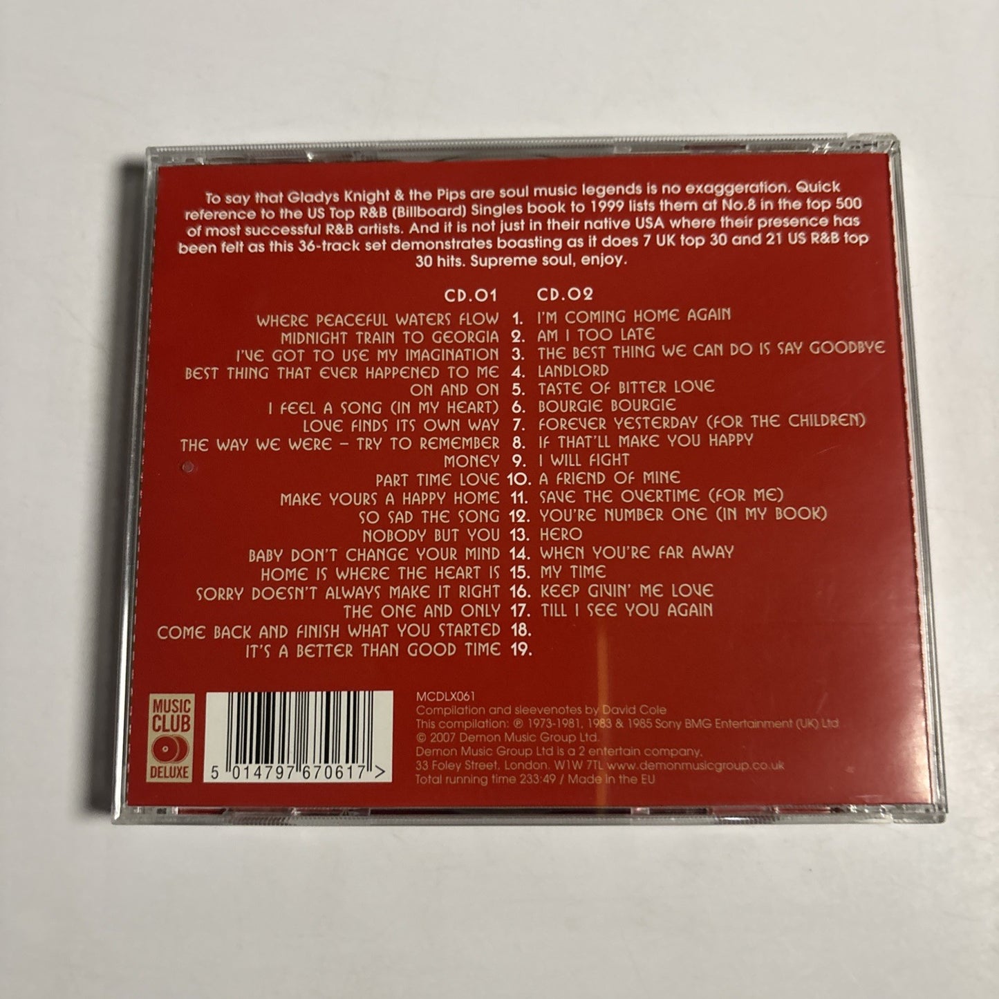 Gladys Knight And The Pips – Midnight Train To Georgia (CD, 2007, 2-Disc)