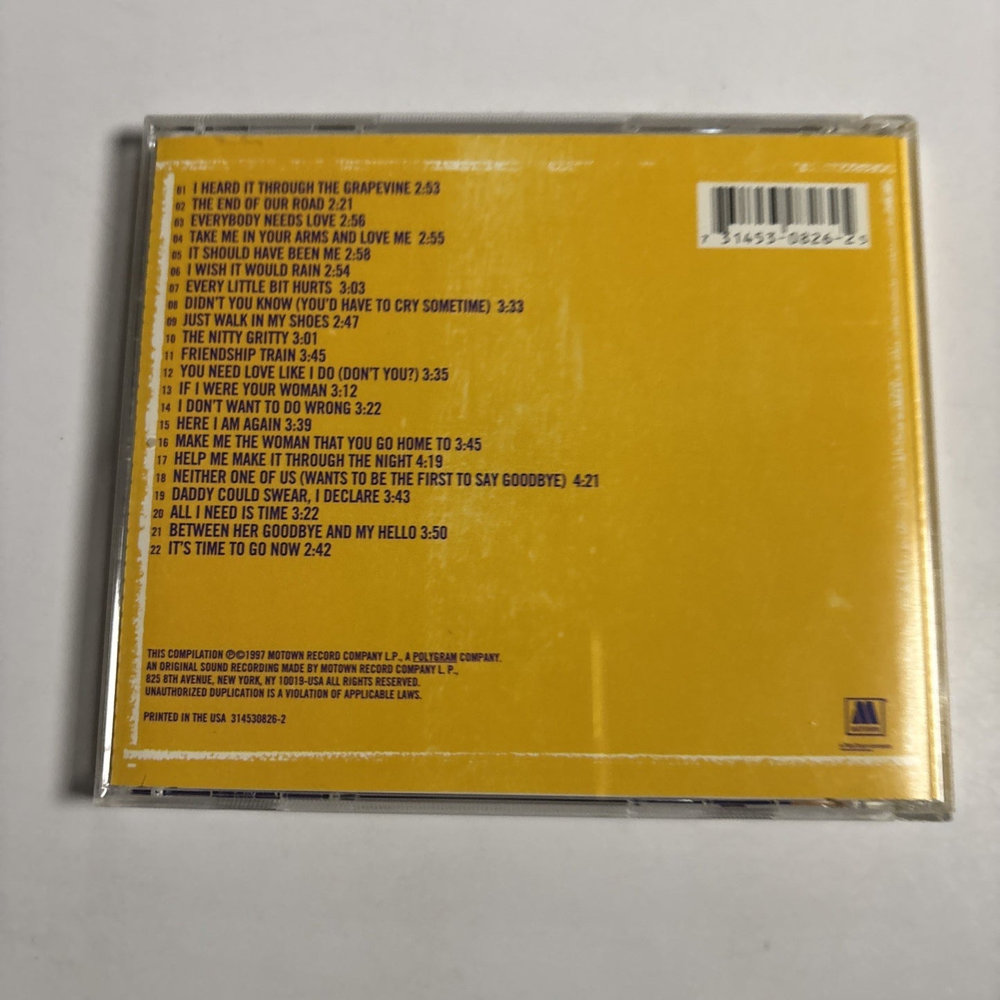 Gladys Knight And The Pips – The Ultimate Collection (CD, 1997) US 314530826-2