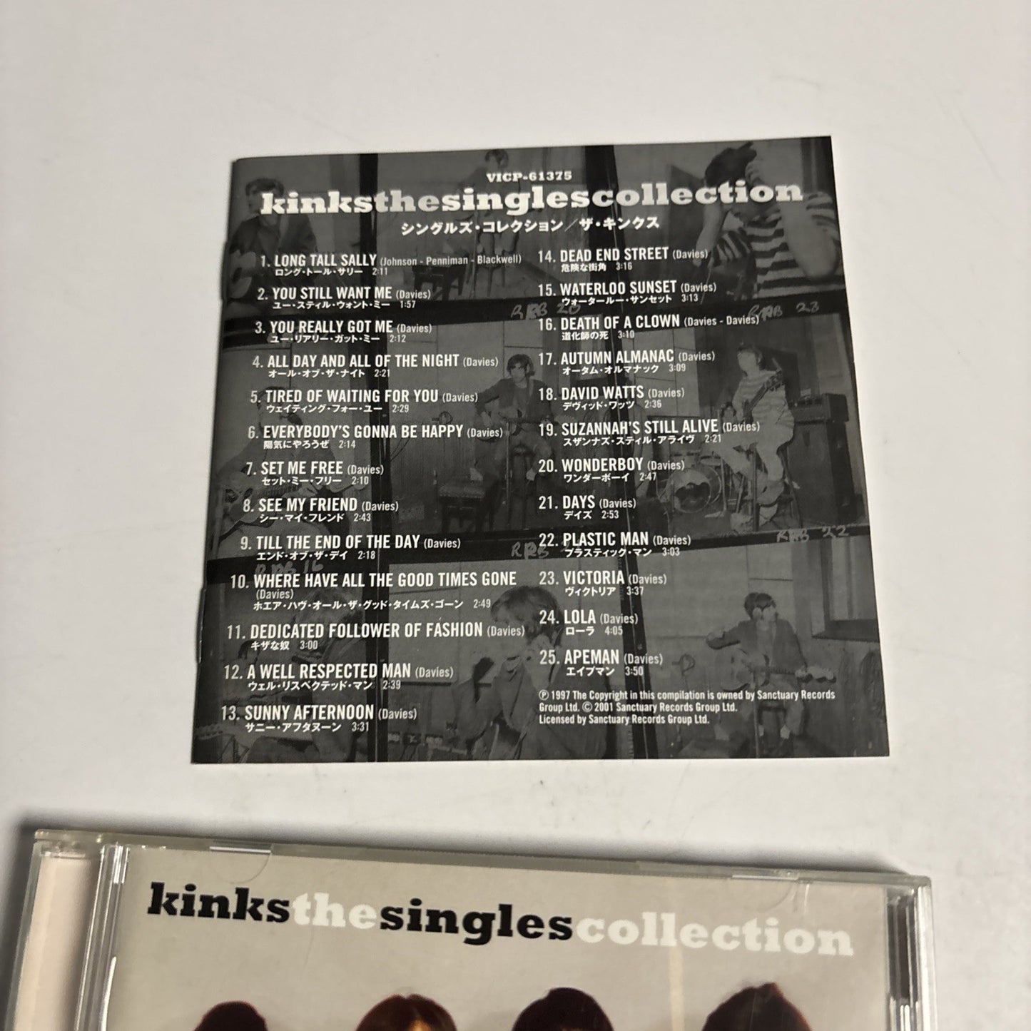 The Kinks – The Singles Collection (CD, 2001) Japan VICP-61375
