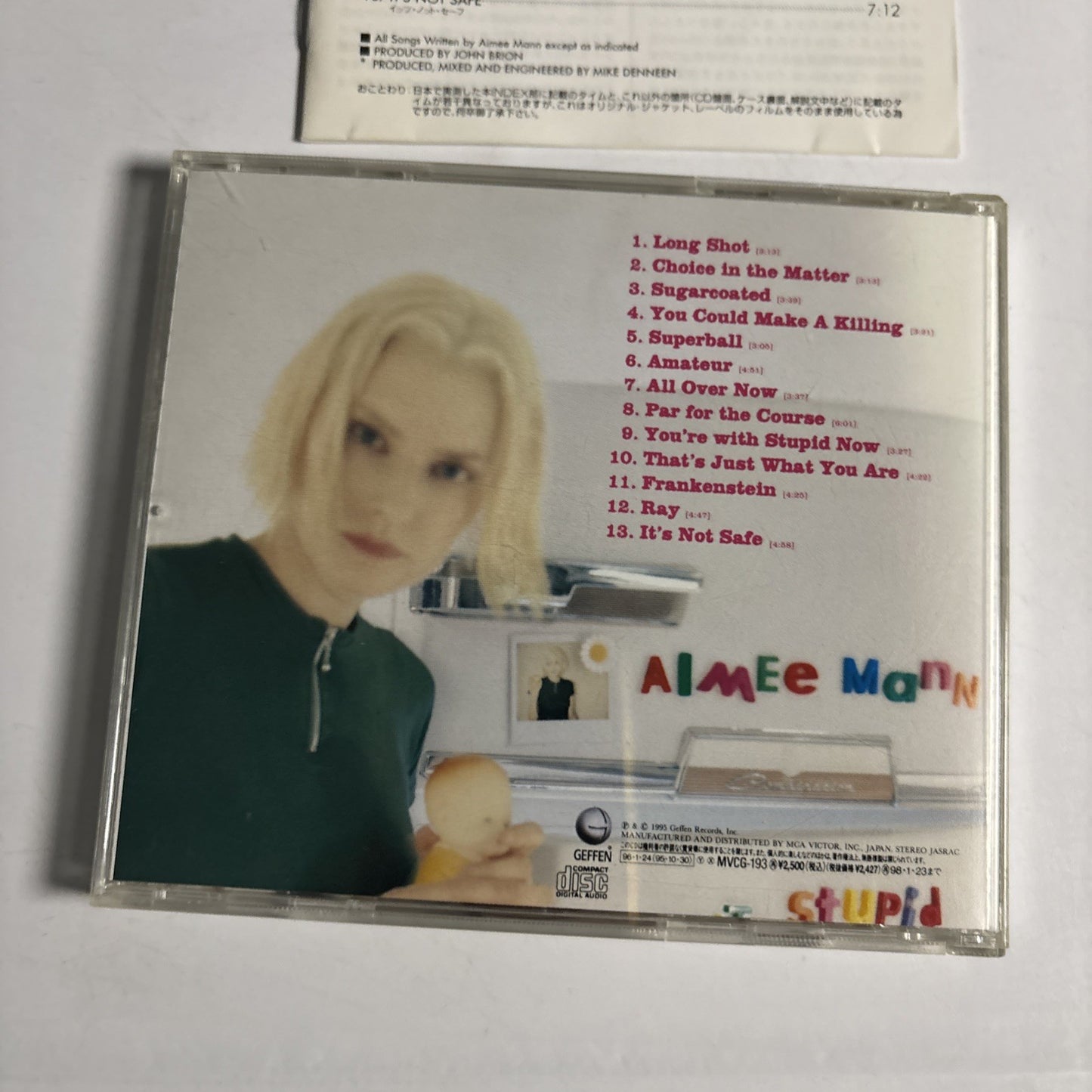 Aimee Mann – I'm With Stupid (CD, 1996) Japan MVCG-193