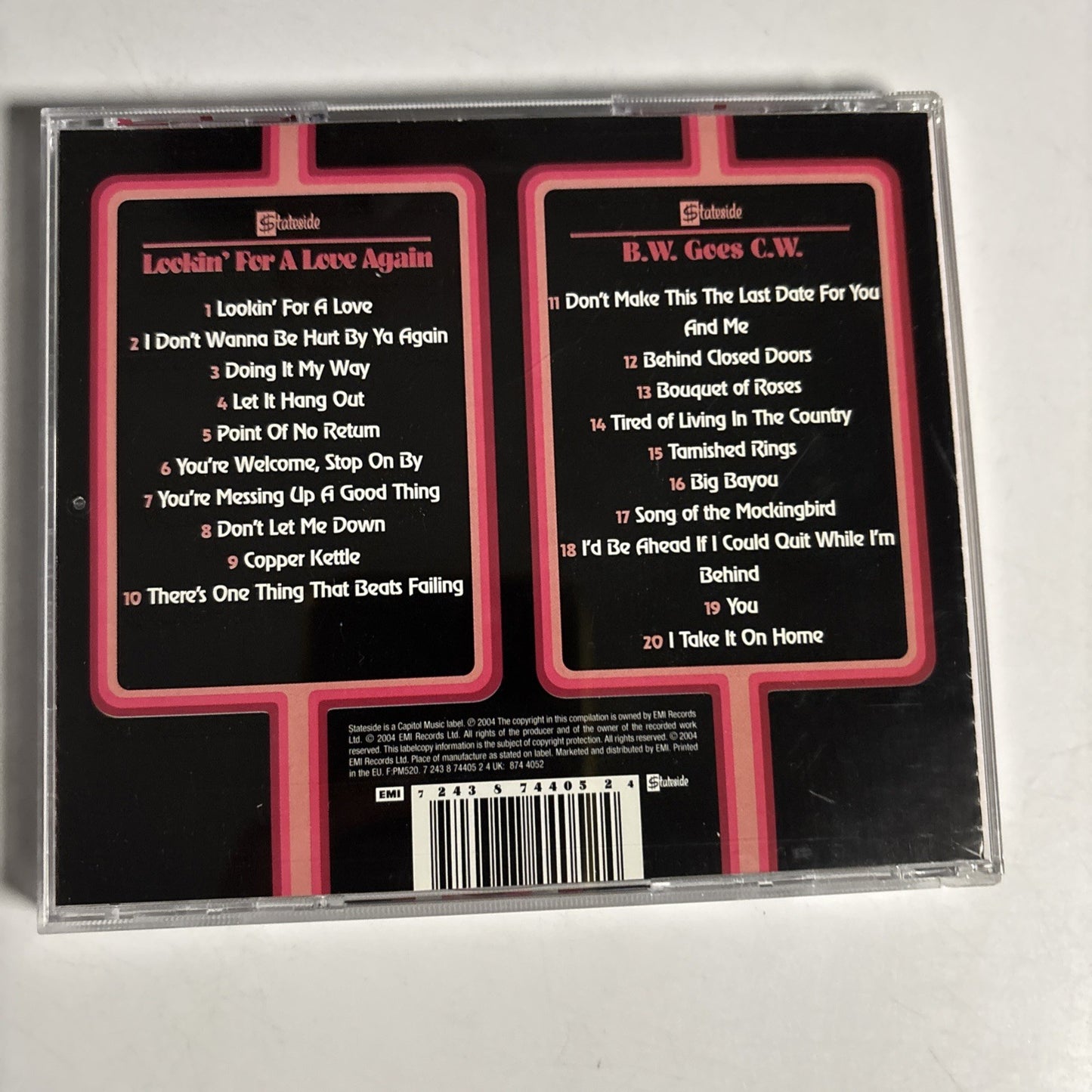 Bobby Womack – Lookin' For A Love Again / B.W. Goes C.W. (CD, 2004) Europe