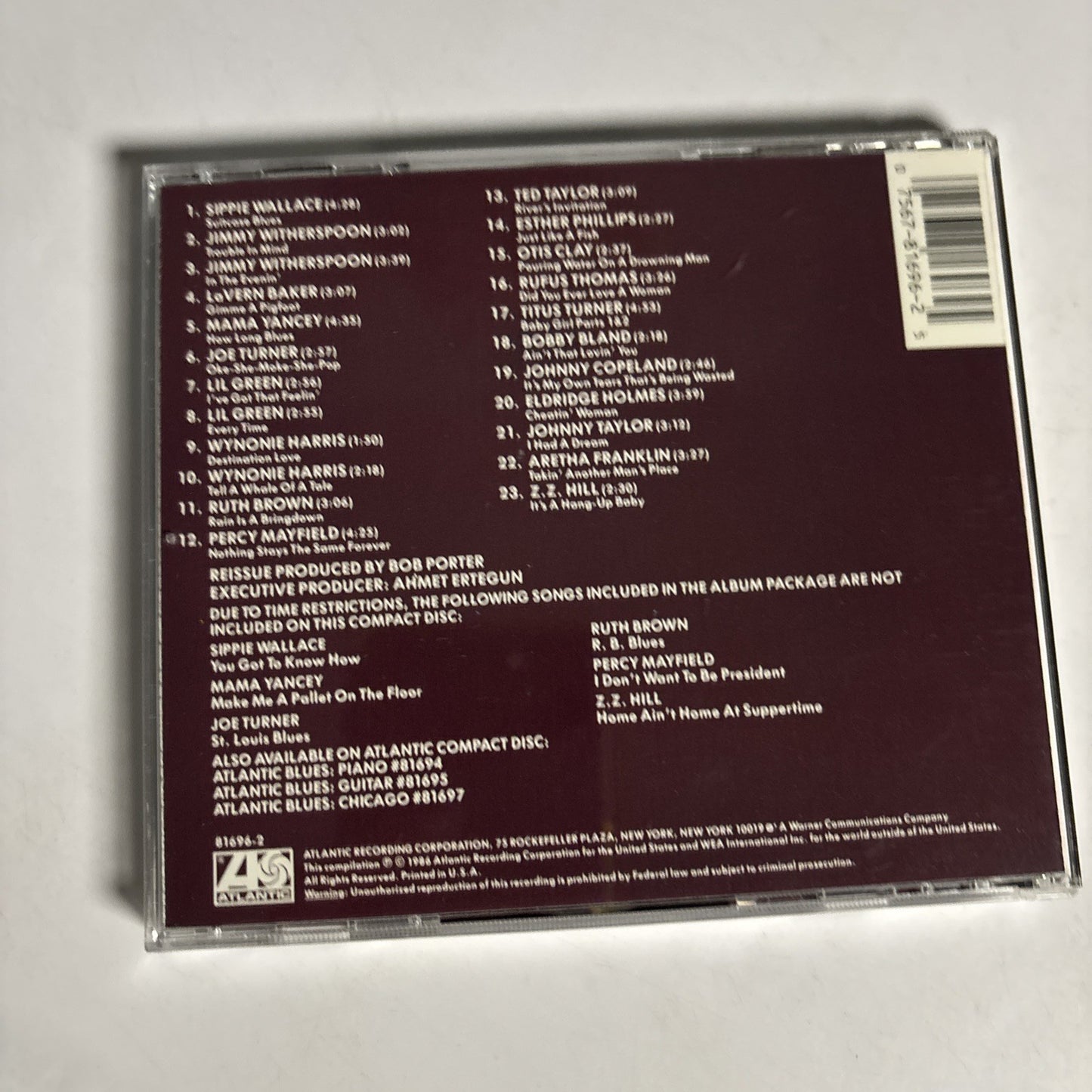 Various – Atlantic Blues: Vocalists (CD, 1986) US 7 81696-2