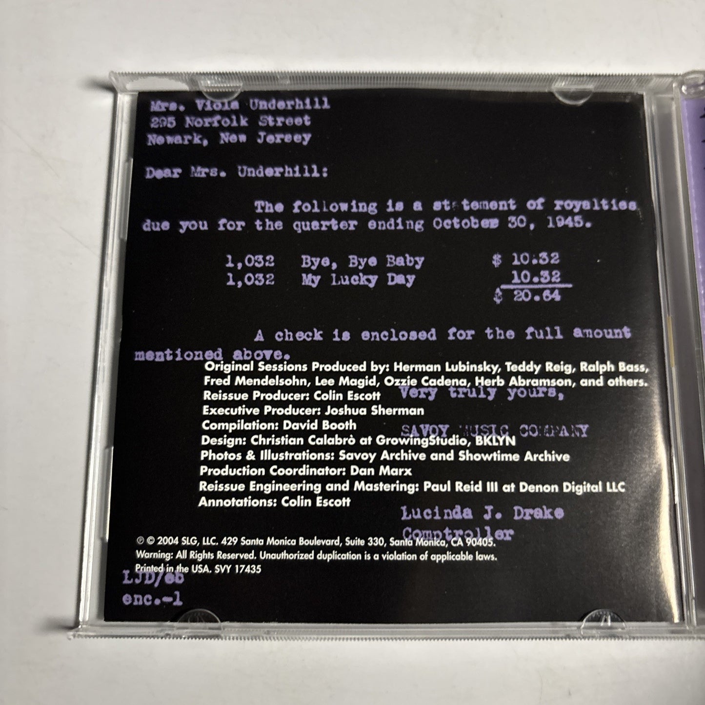 Various – Harlem Nocturne 1944-1947 (CD, 2004) US SVY 17435