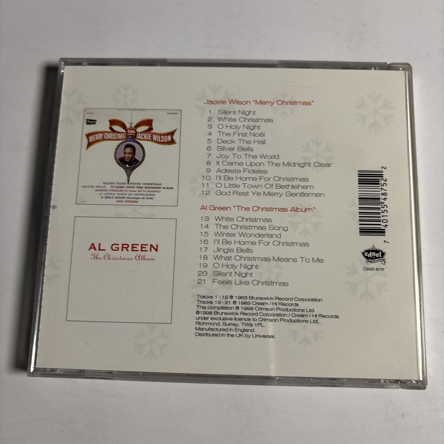Al Green – Merry Christmas From Jackie Wilson & The Christmas Album (CD, 1998)