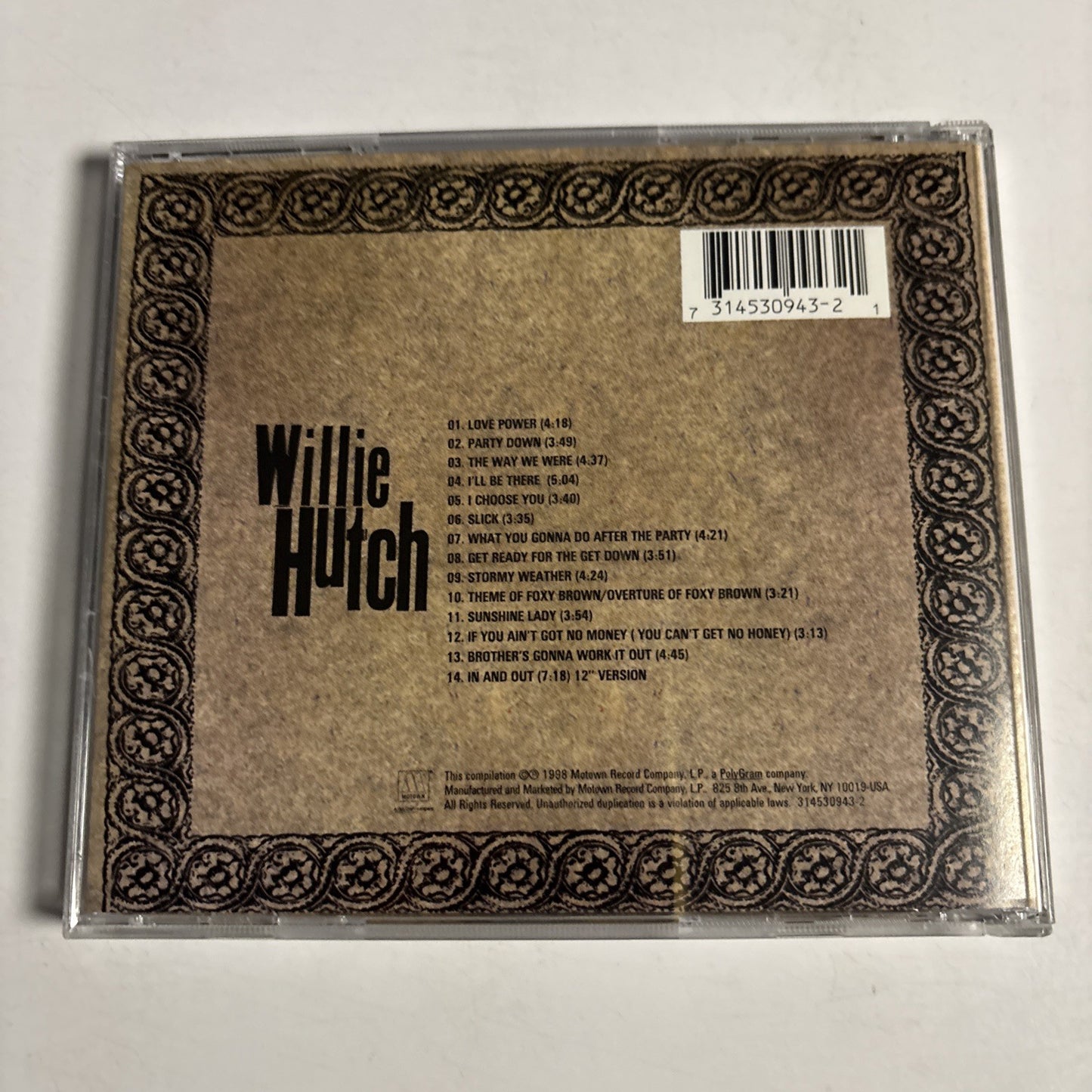 Willie Hutch – The Very Best Of (CD, 1998) US 314530943-2