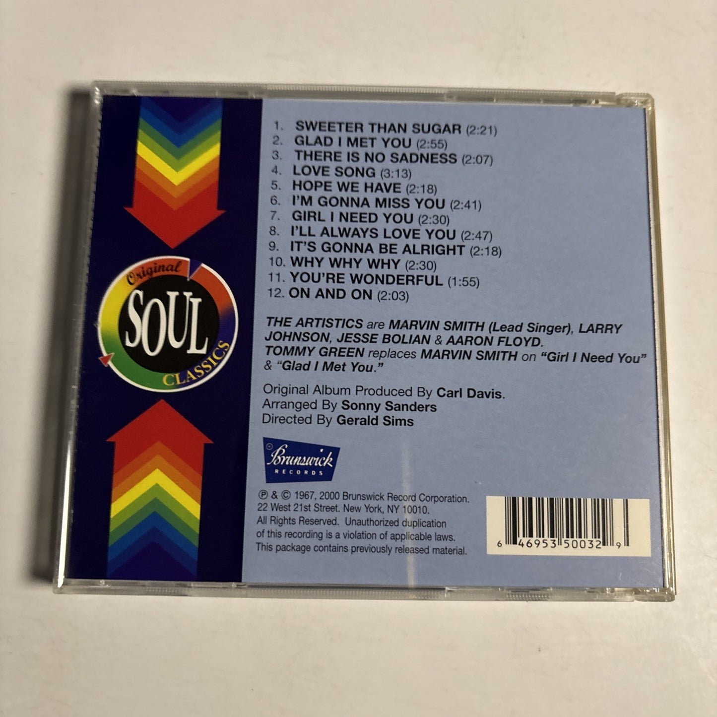 The Artistics – I'm Gonna Miss You (CD, 1967) US BRC 35003-2