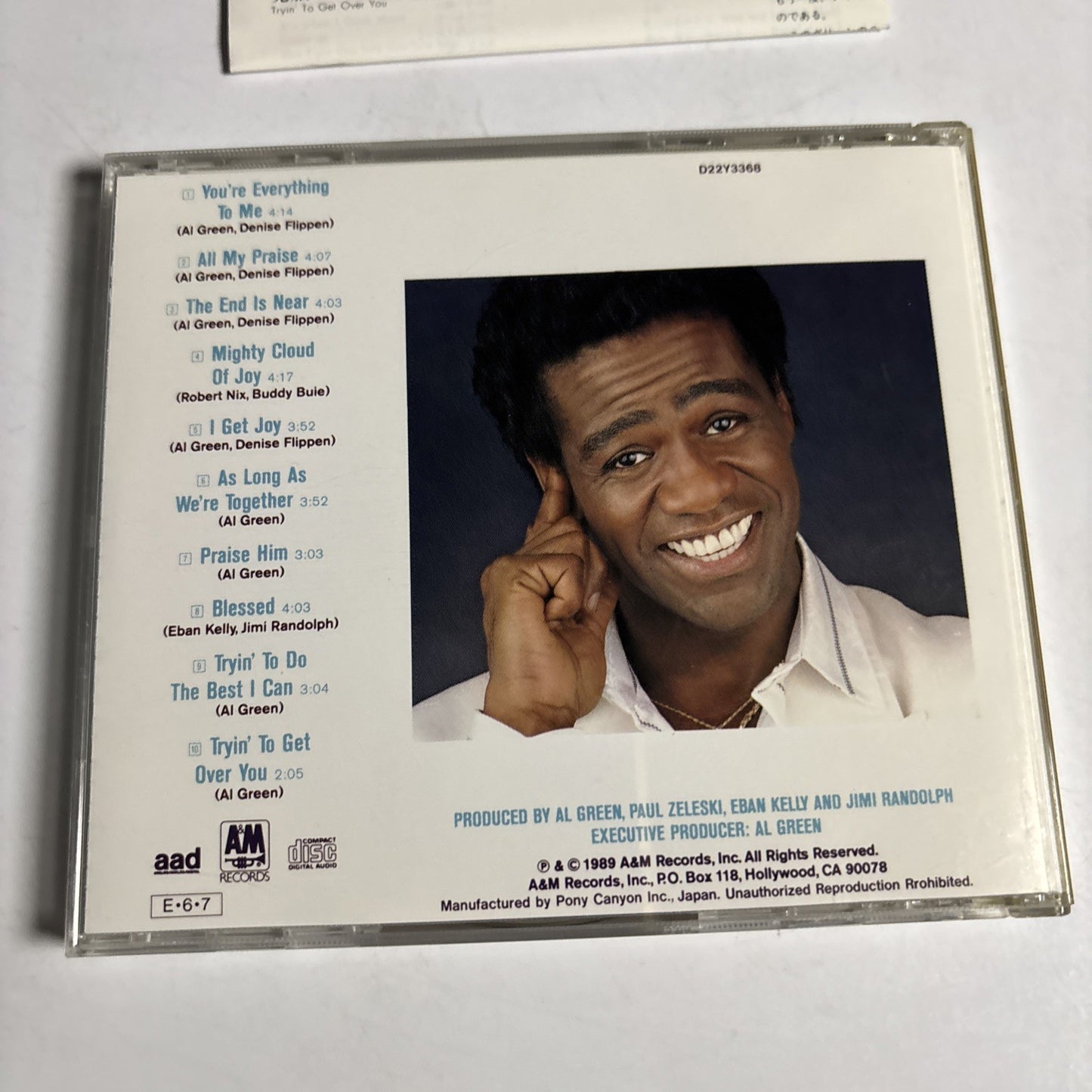 Al Green – I Get Joy (CD, 1989) Japan D22Y3368